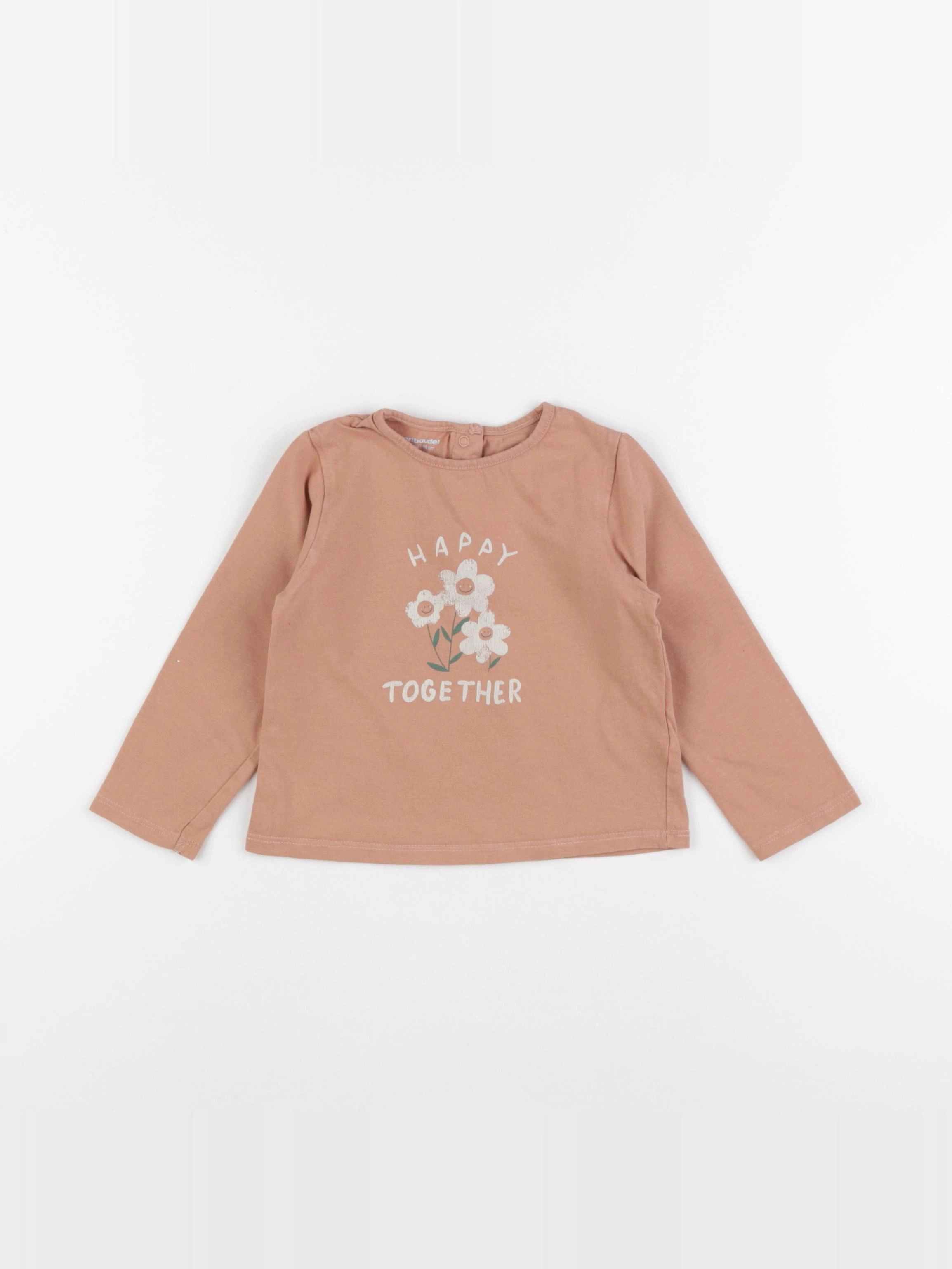 Vertbaudet - tee-shirt marron - 24 mois