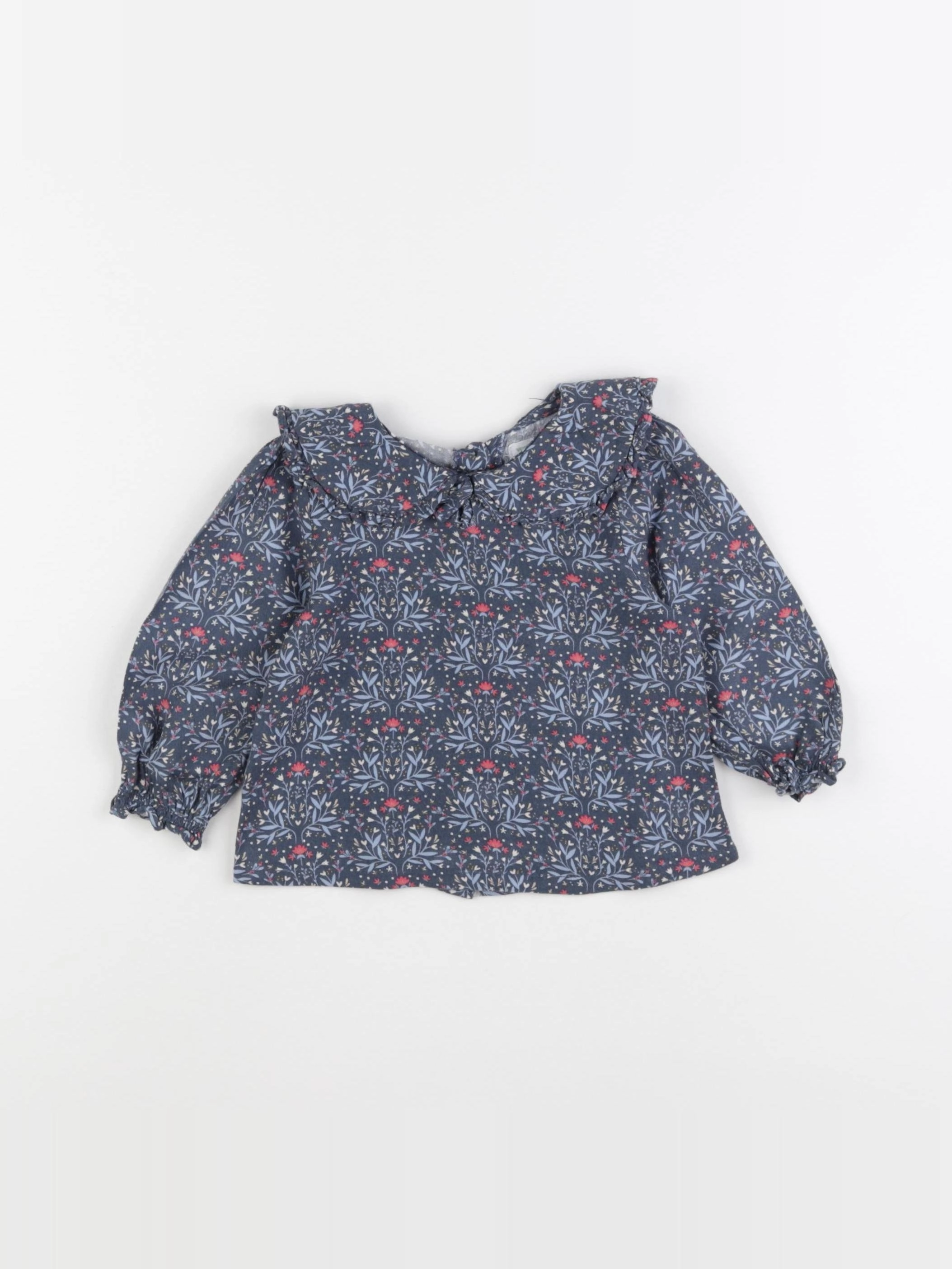 Vertbaudet - blouse bleu - 9 mois
