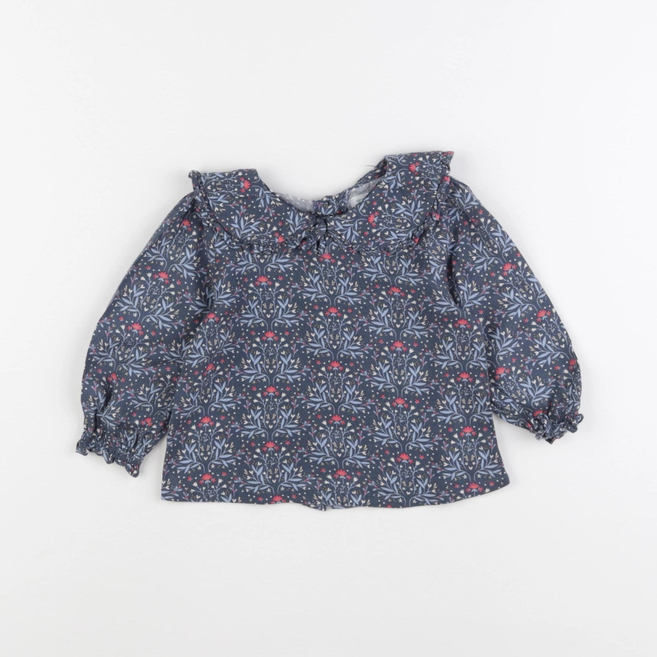 Vertbaudet - blouse bleu - 9 mois