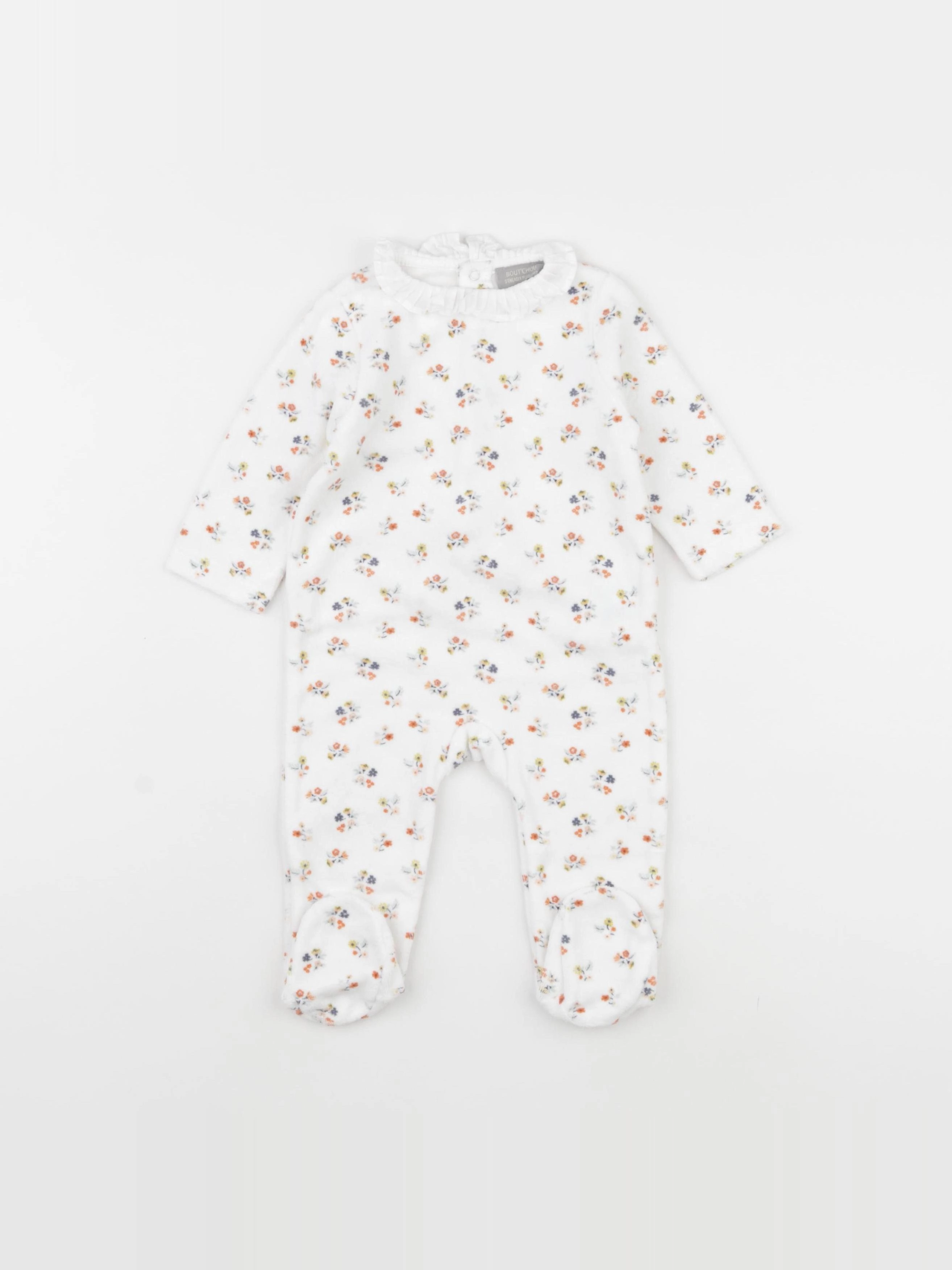 Boutchou - pyjama velours blanc - 6 mois