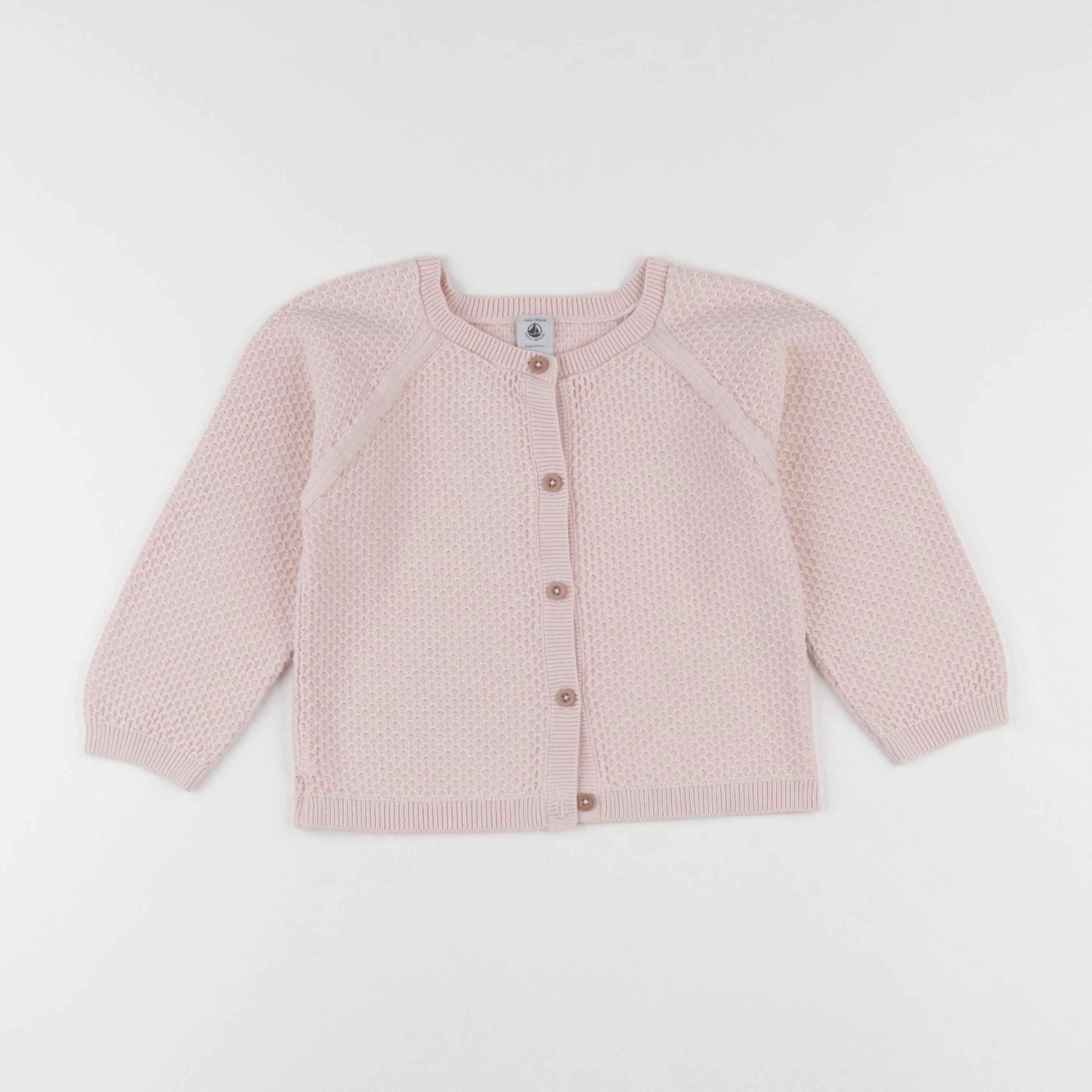 Petit Bateau - gilet rose - 4 ans