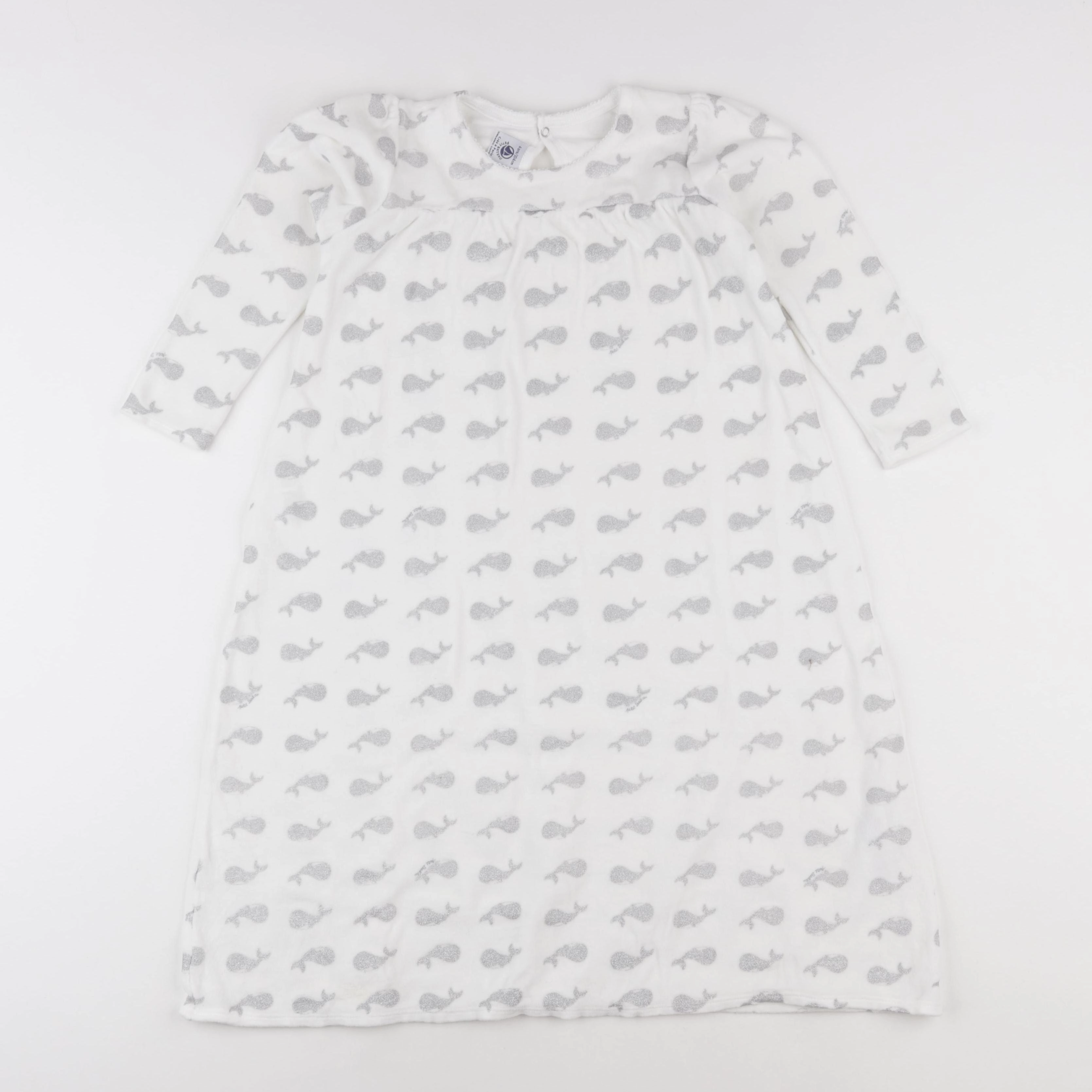 Petit Bateau - pyjama velours blanc - 4 ans