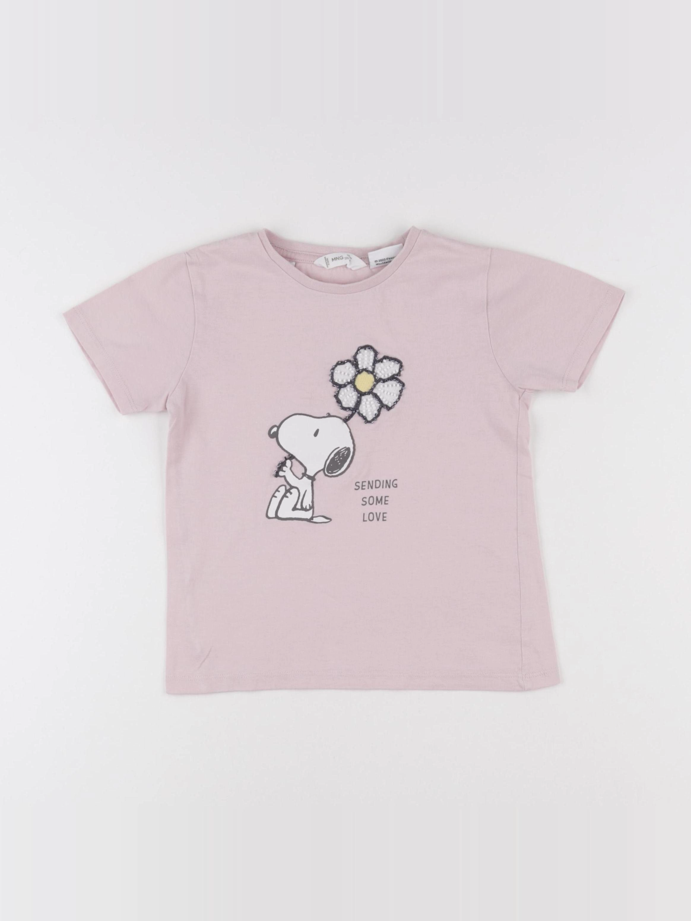 Mango - tee-shirt rose - 4/5 ans