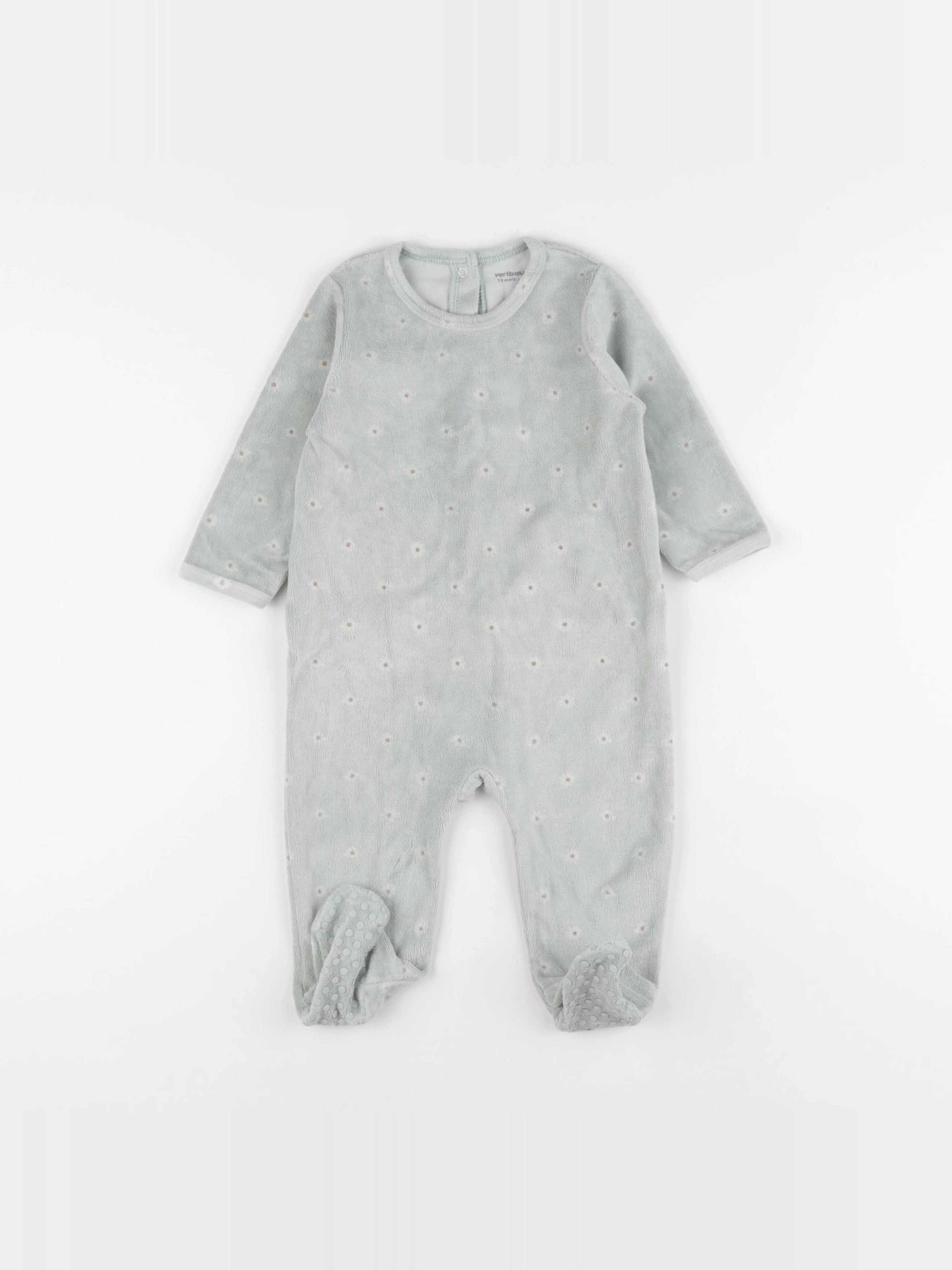 Vertbaudet - pyjama velours vert - 12 mois