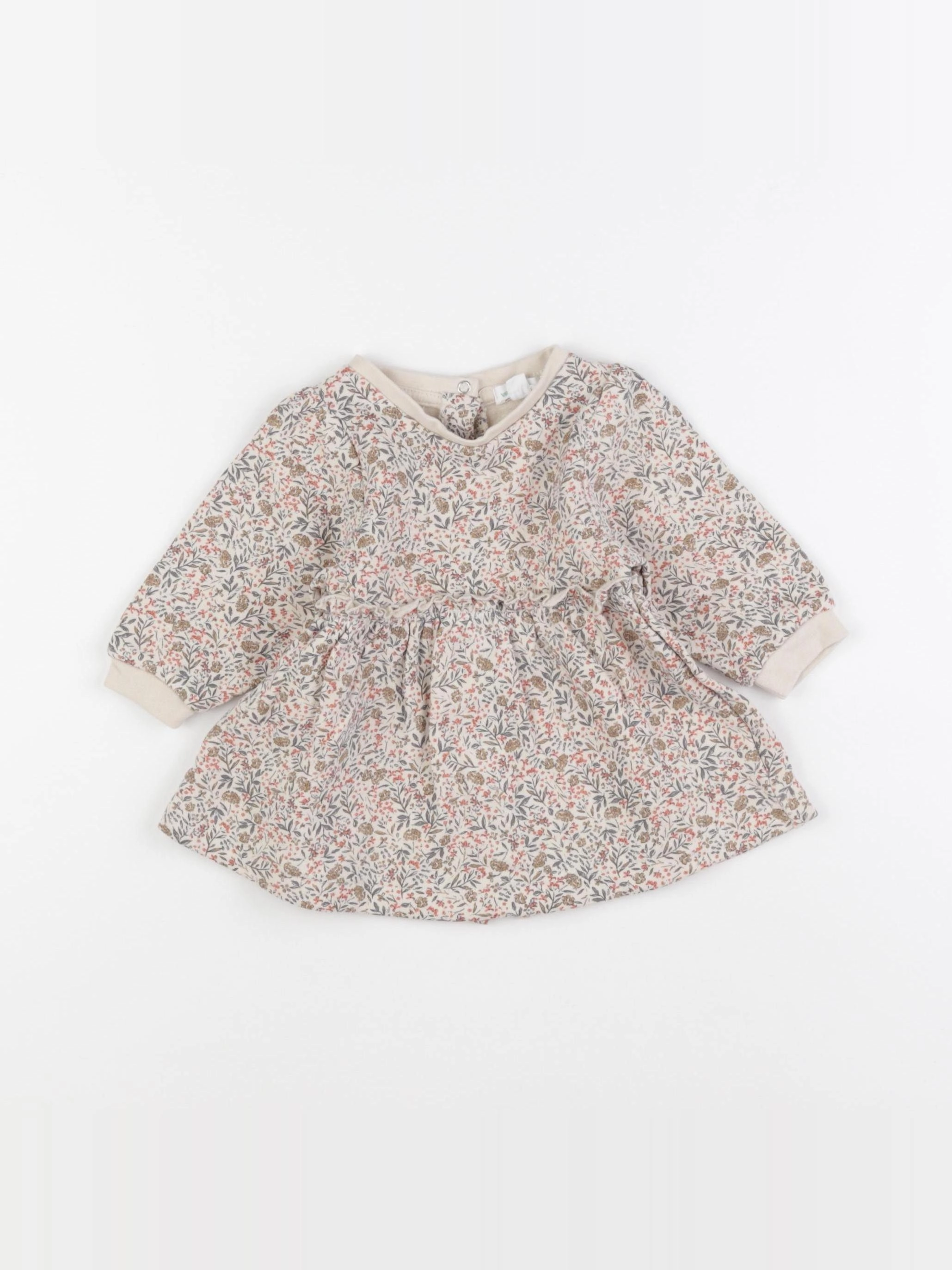 Vertbaudet - robe beige - 3 mois