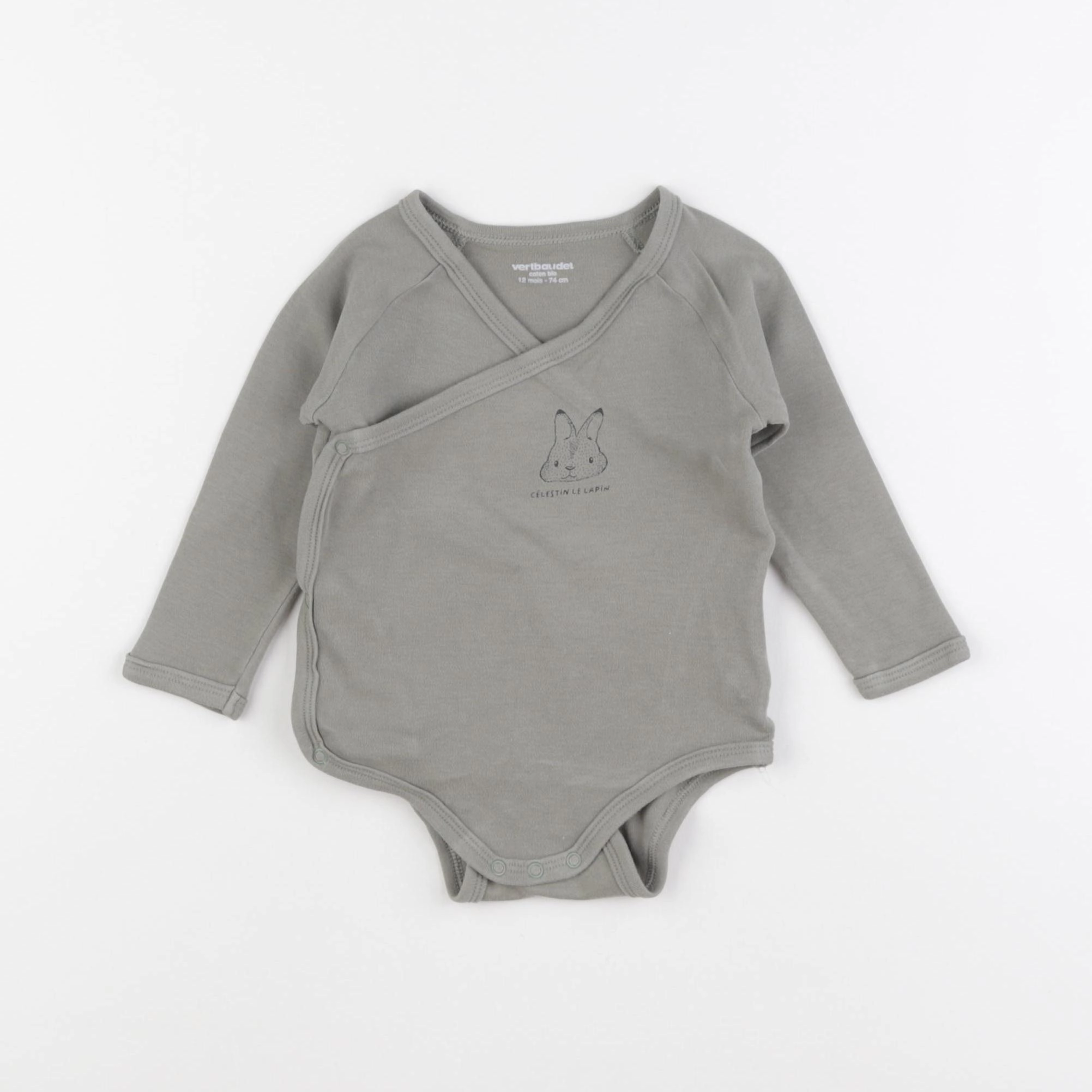 Vertbaudet - body vert - 12 mois