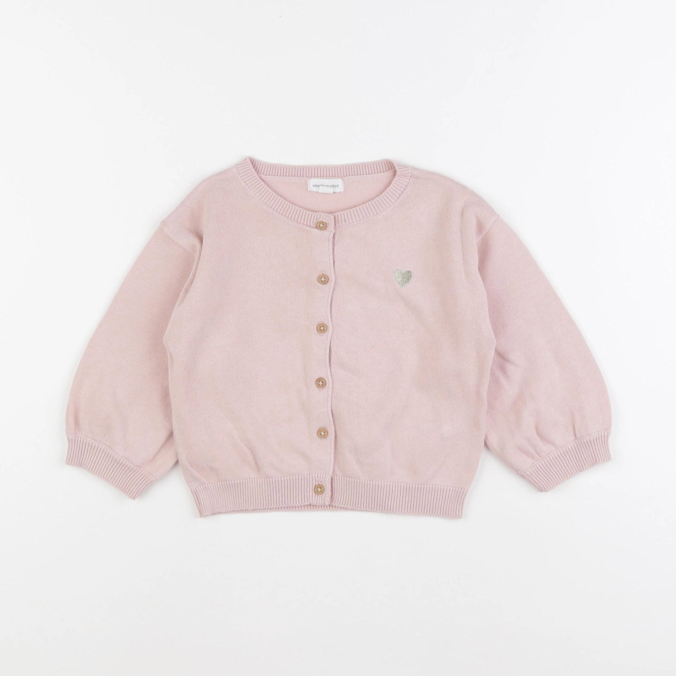 Vertbaudet - gilet rose - 24 mois