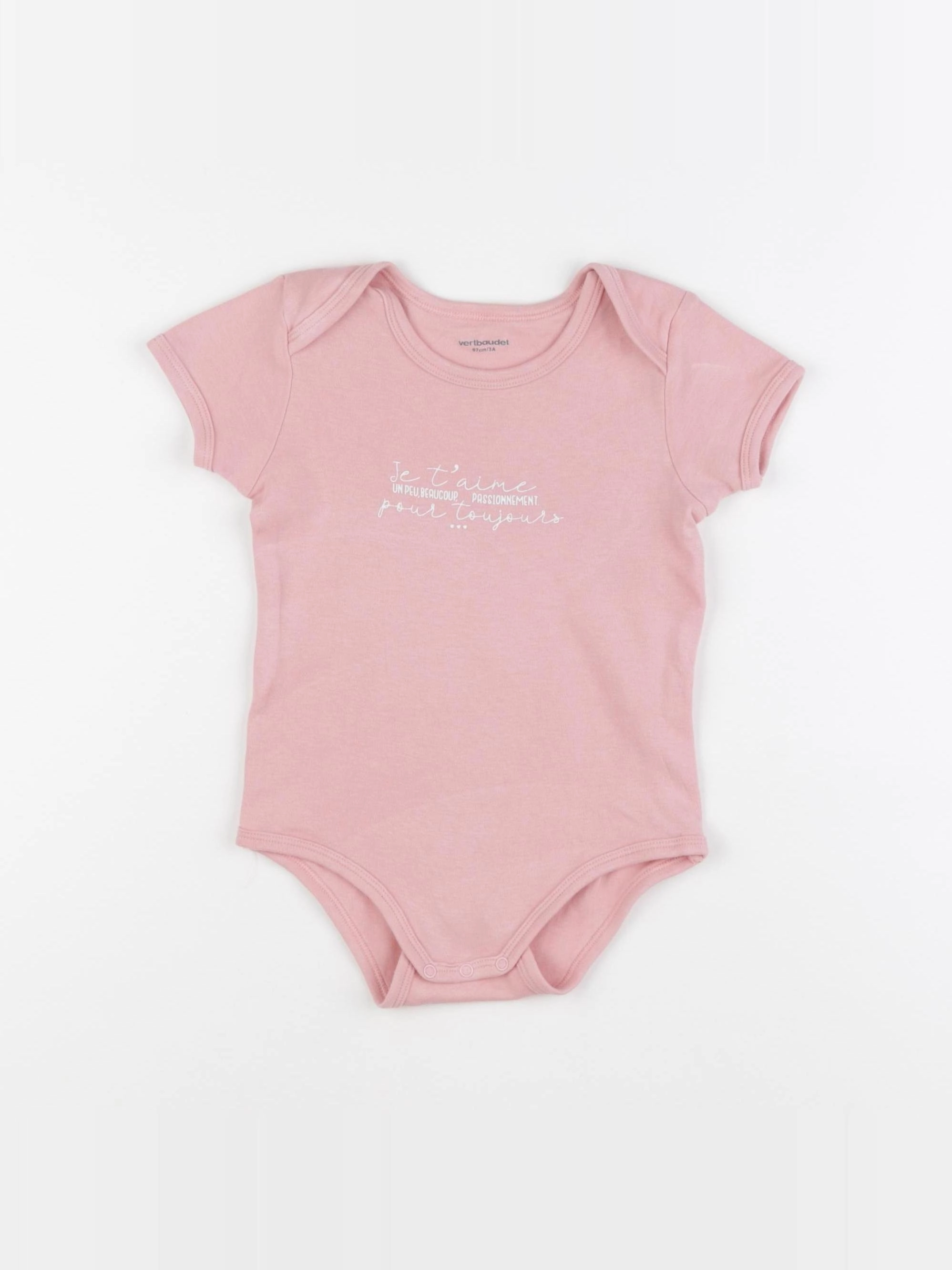 Vertbaudet - body rose - 3 ans