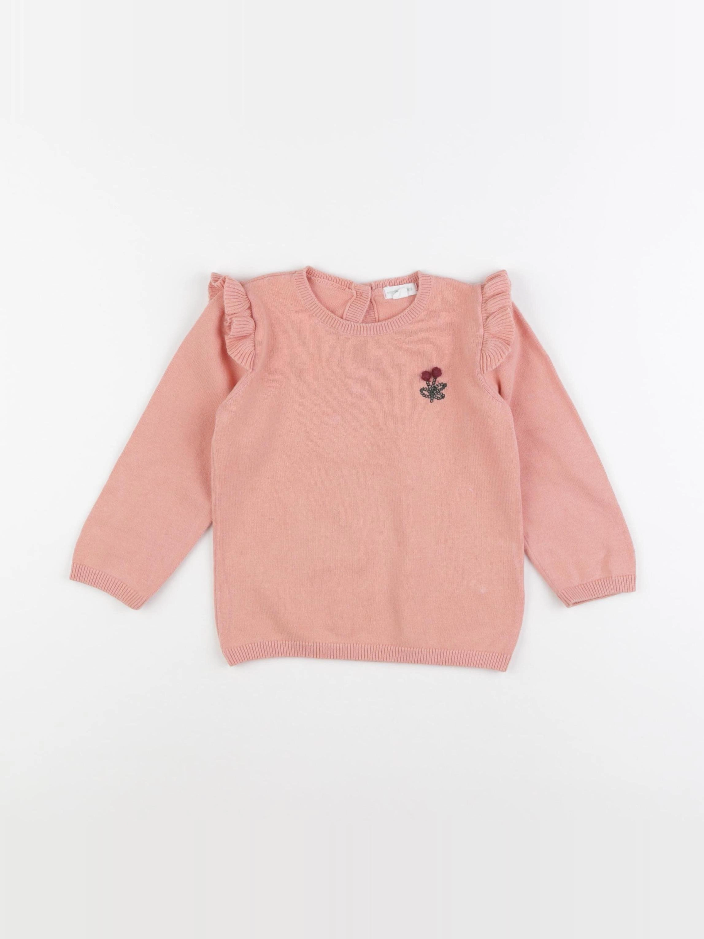 Vertbaudet - pull rose - 2 ans