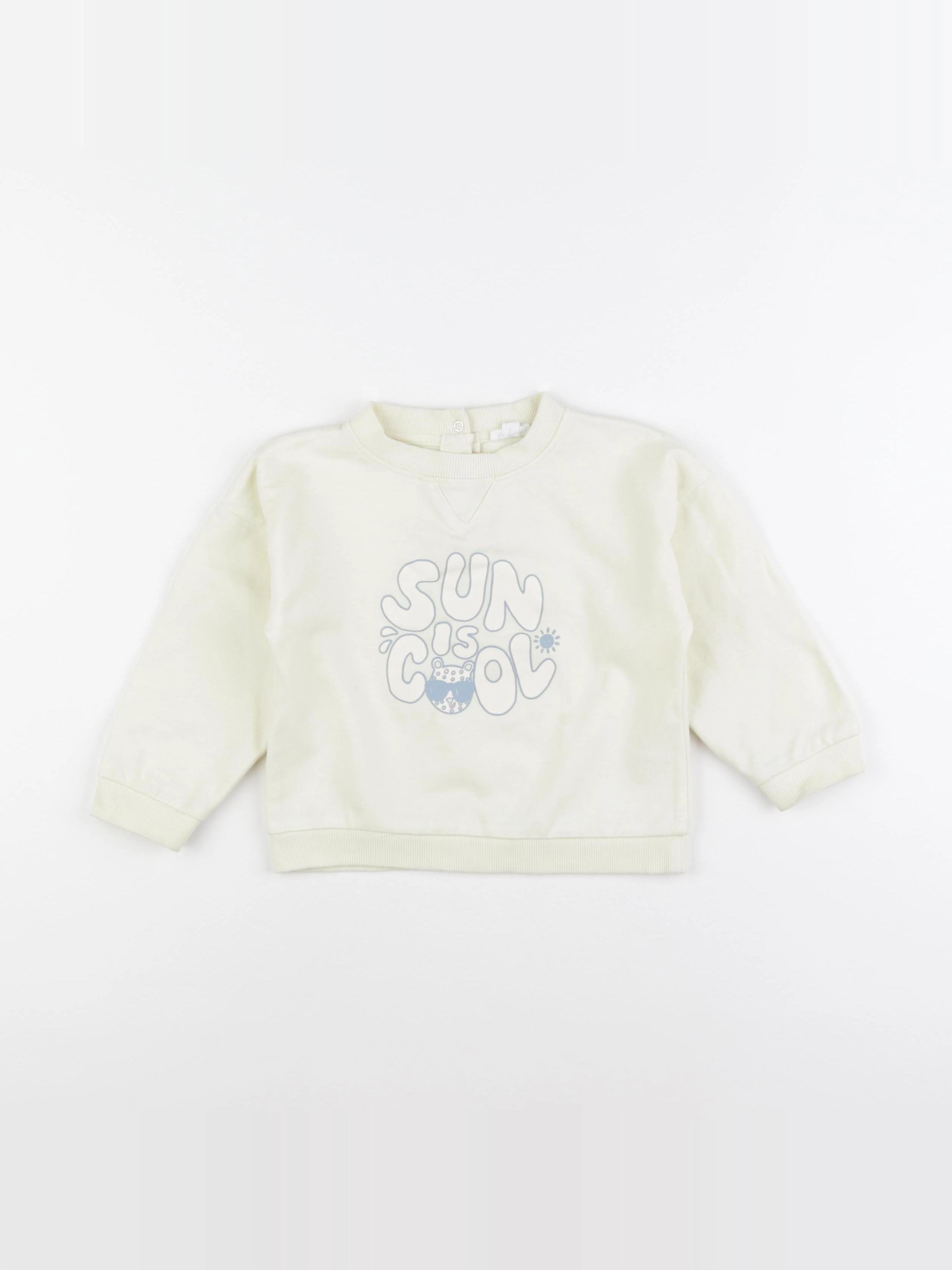 Vertbaudet - sweat jaune - 24 mois