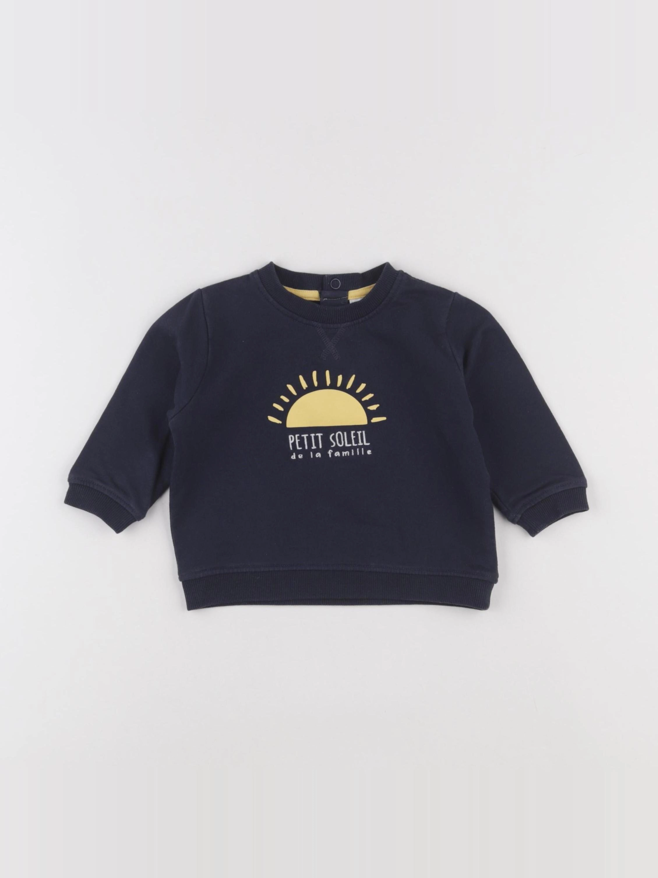 Tape à l'oeil - sweat bleu - 9 mois