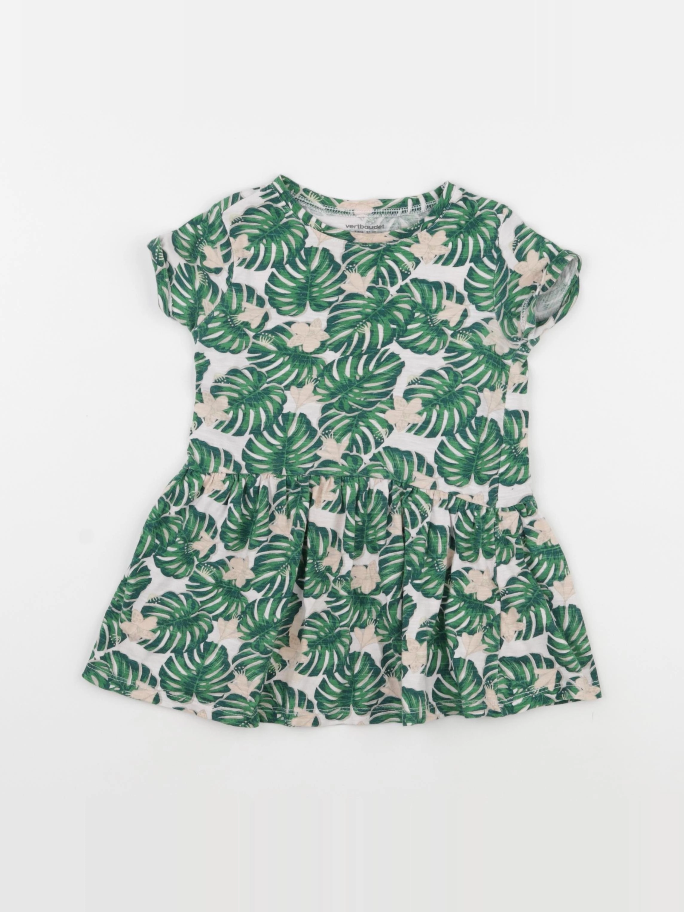 Vertbaudet - robe vert - 3 ans