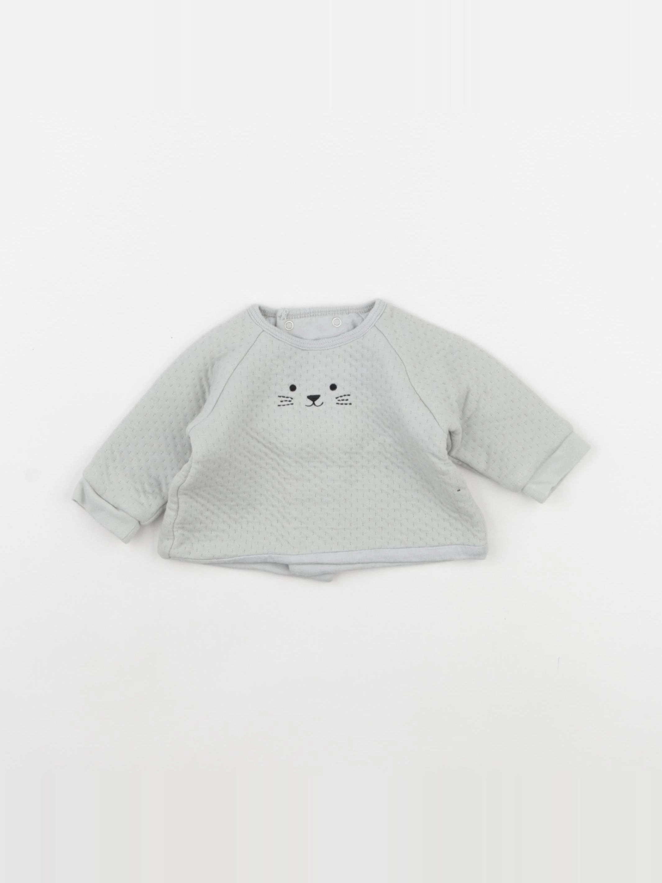 Boutchou - sweat vert - 3 mois
