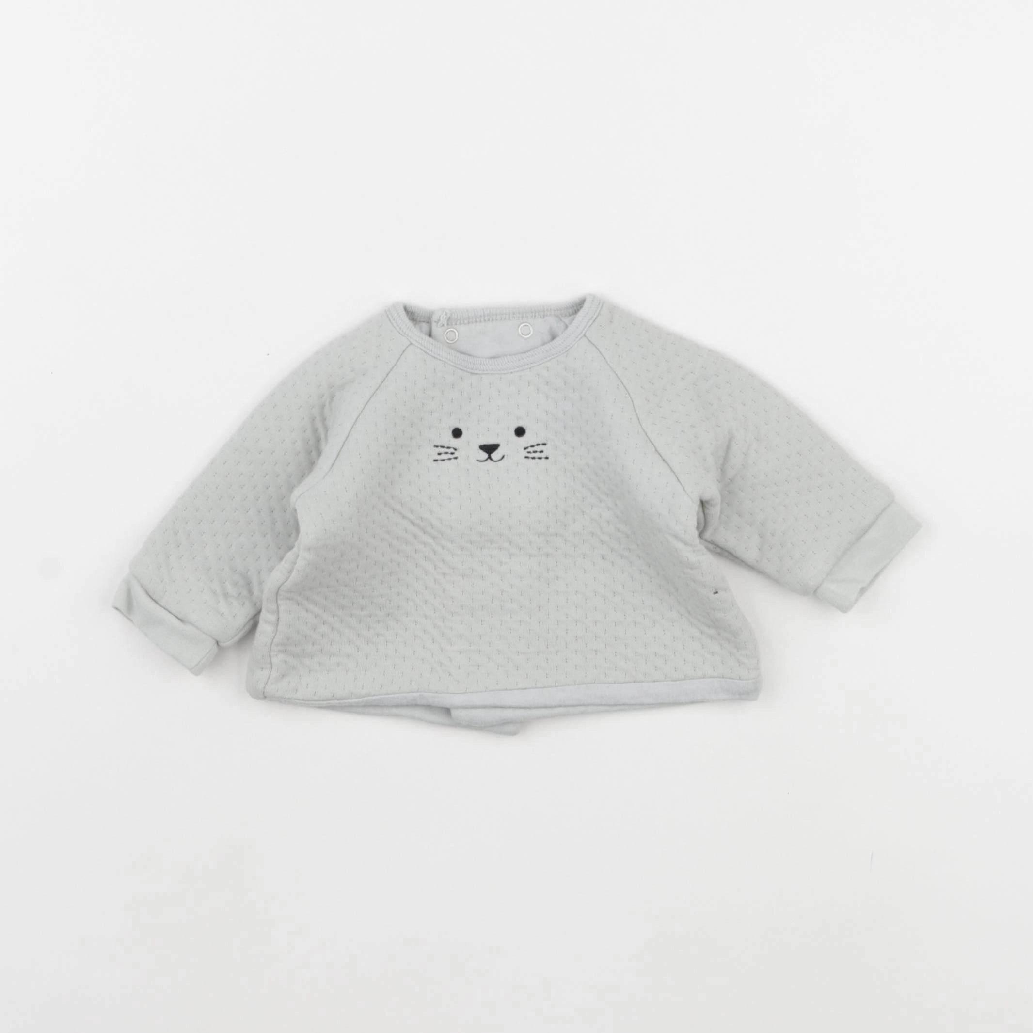 Boutchou - sweat vert - 3 mois