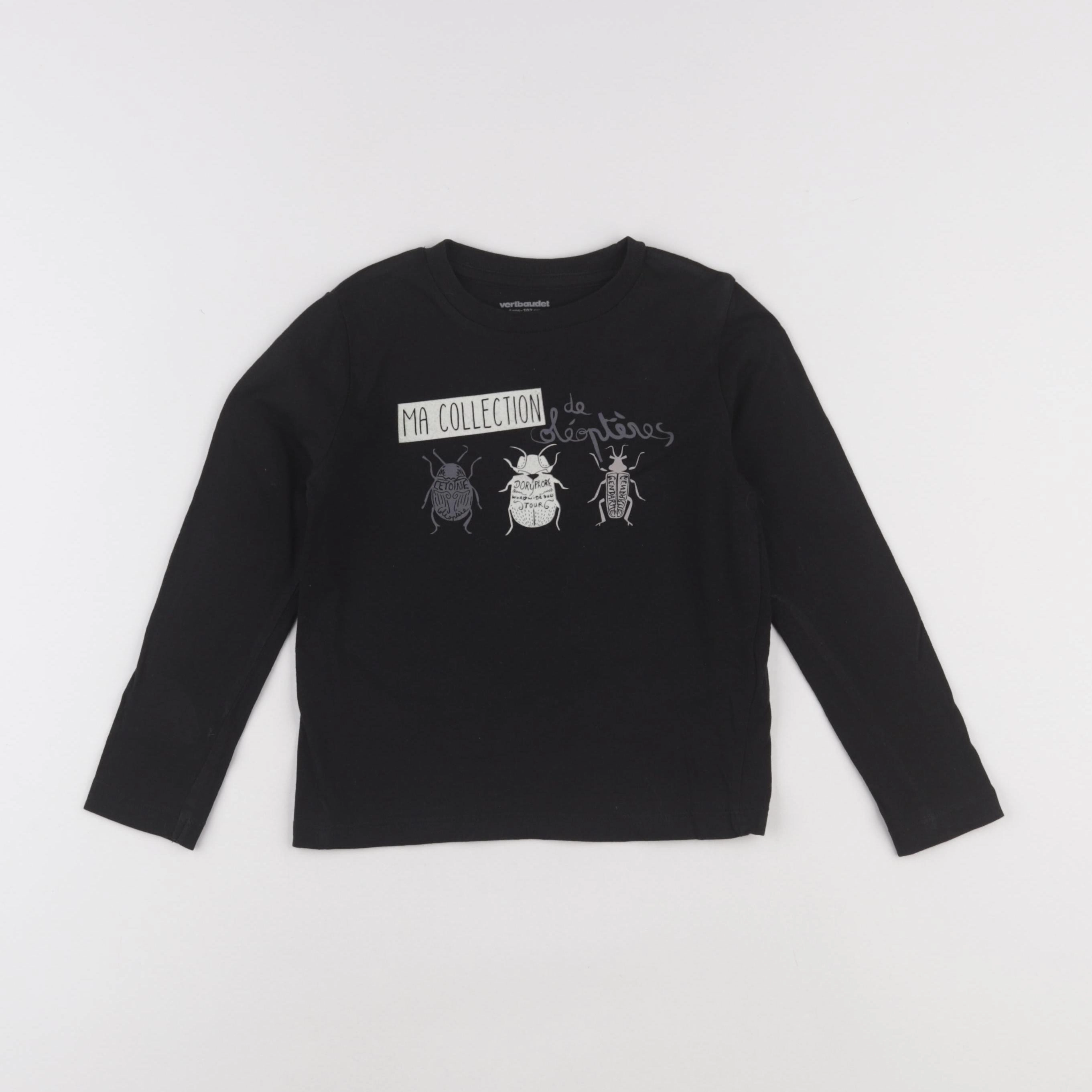 Vertbaudet - tee-shirt noir - 4 ans