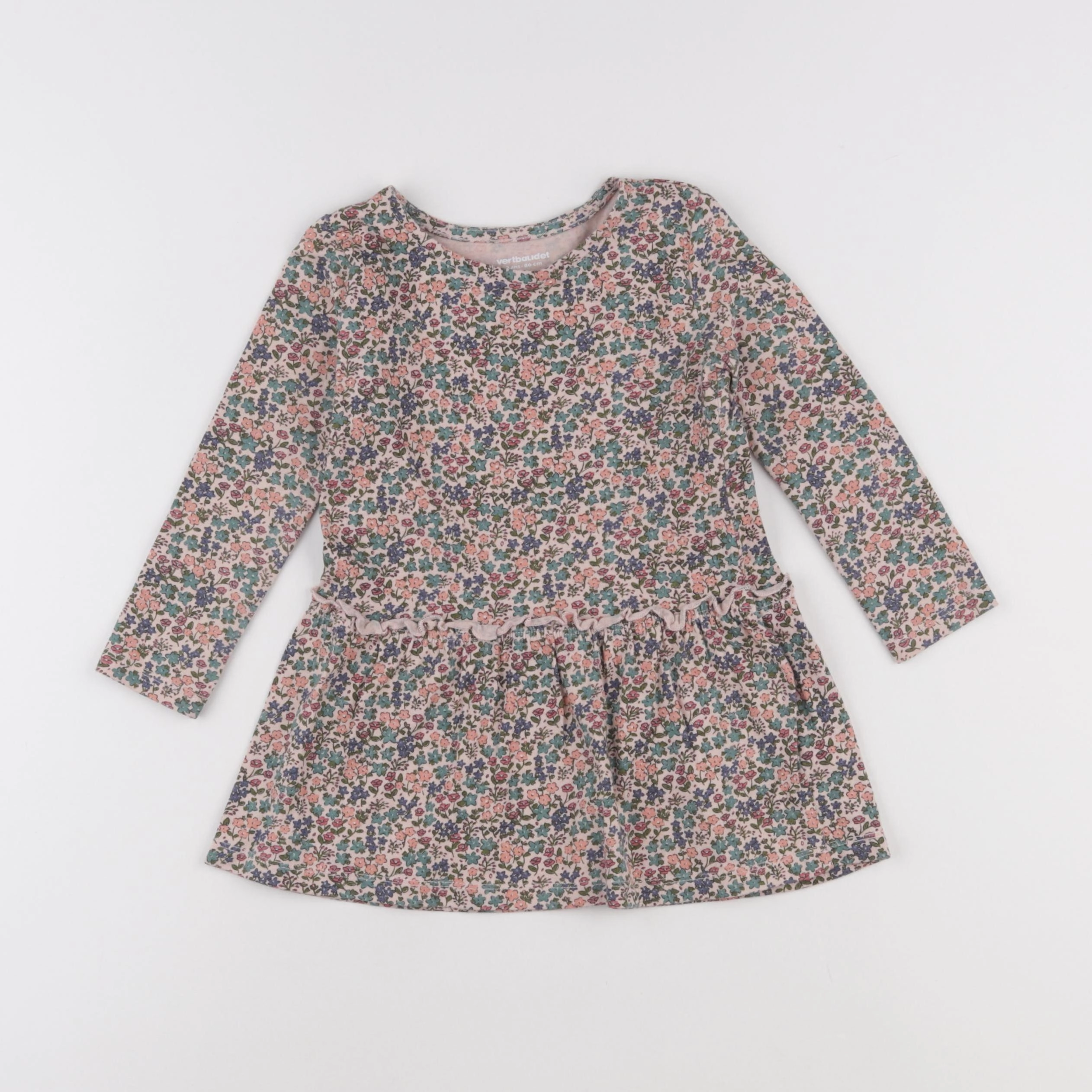 Vertbaudet - robe multicolore - 2 ans
