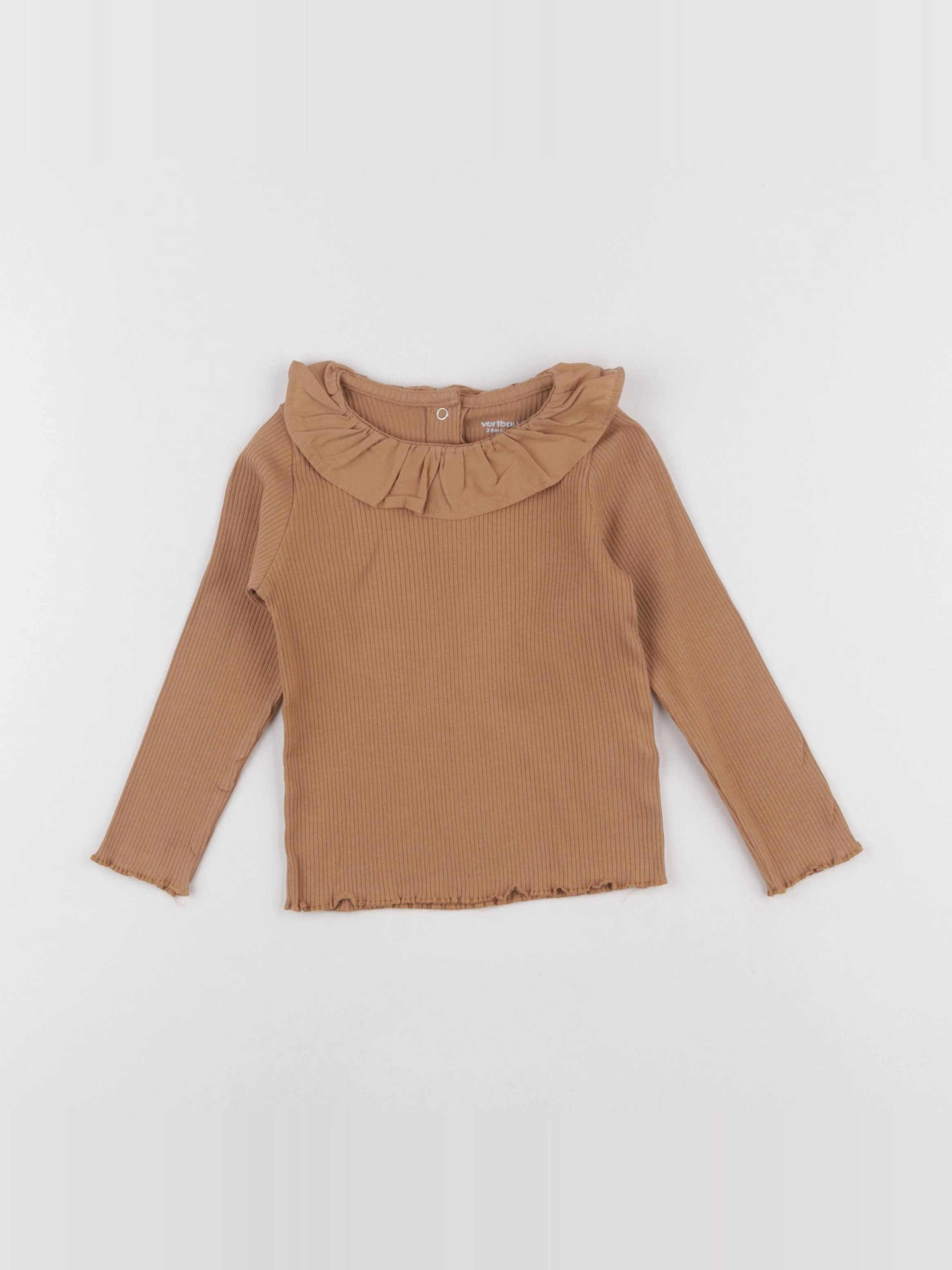 Vertbaudet - tee-shirt marron - 24 mois