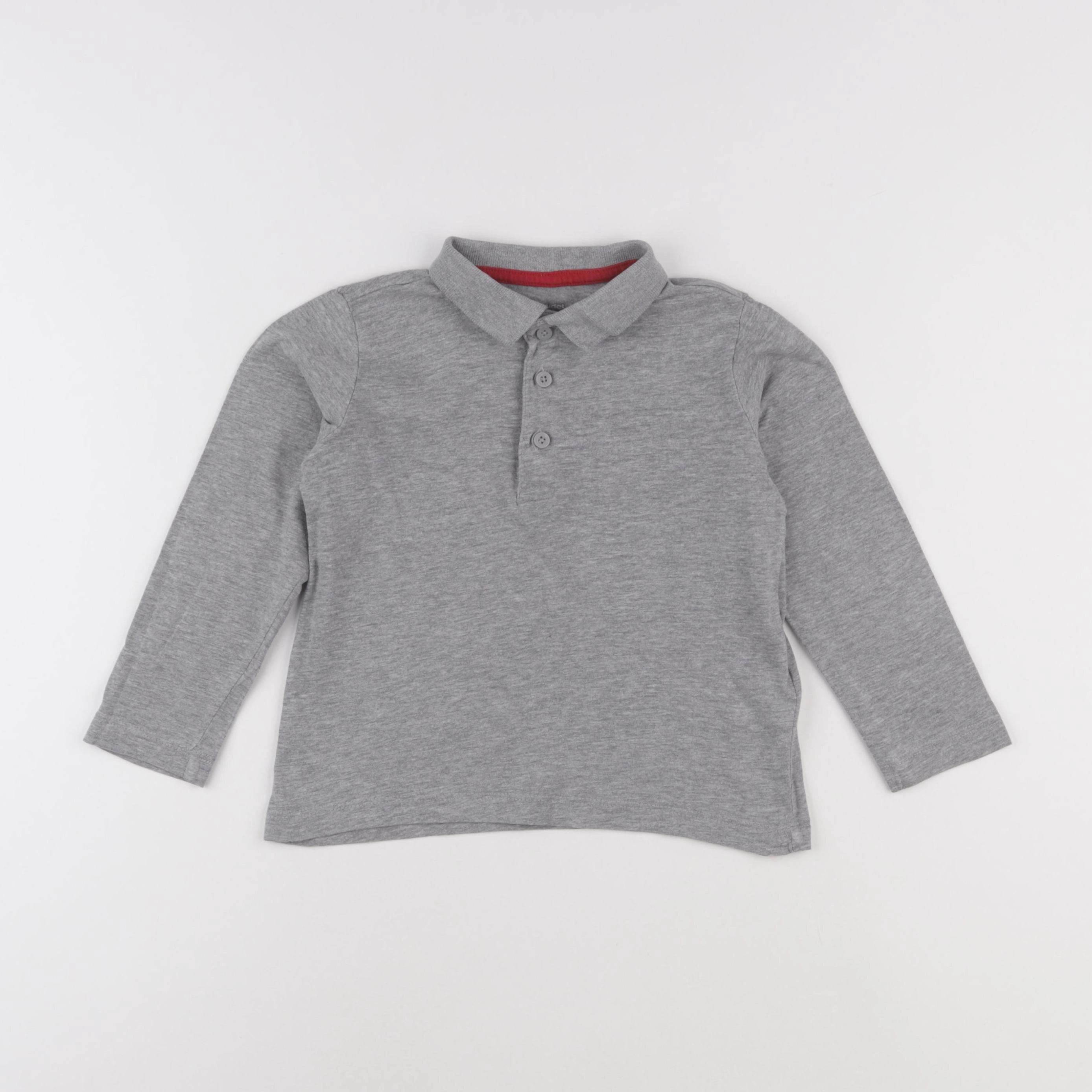 Vertbaudet - polo gris - 5 ans