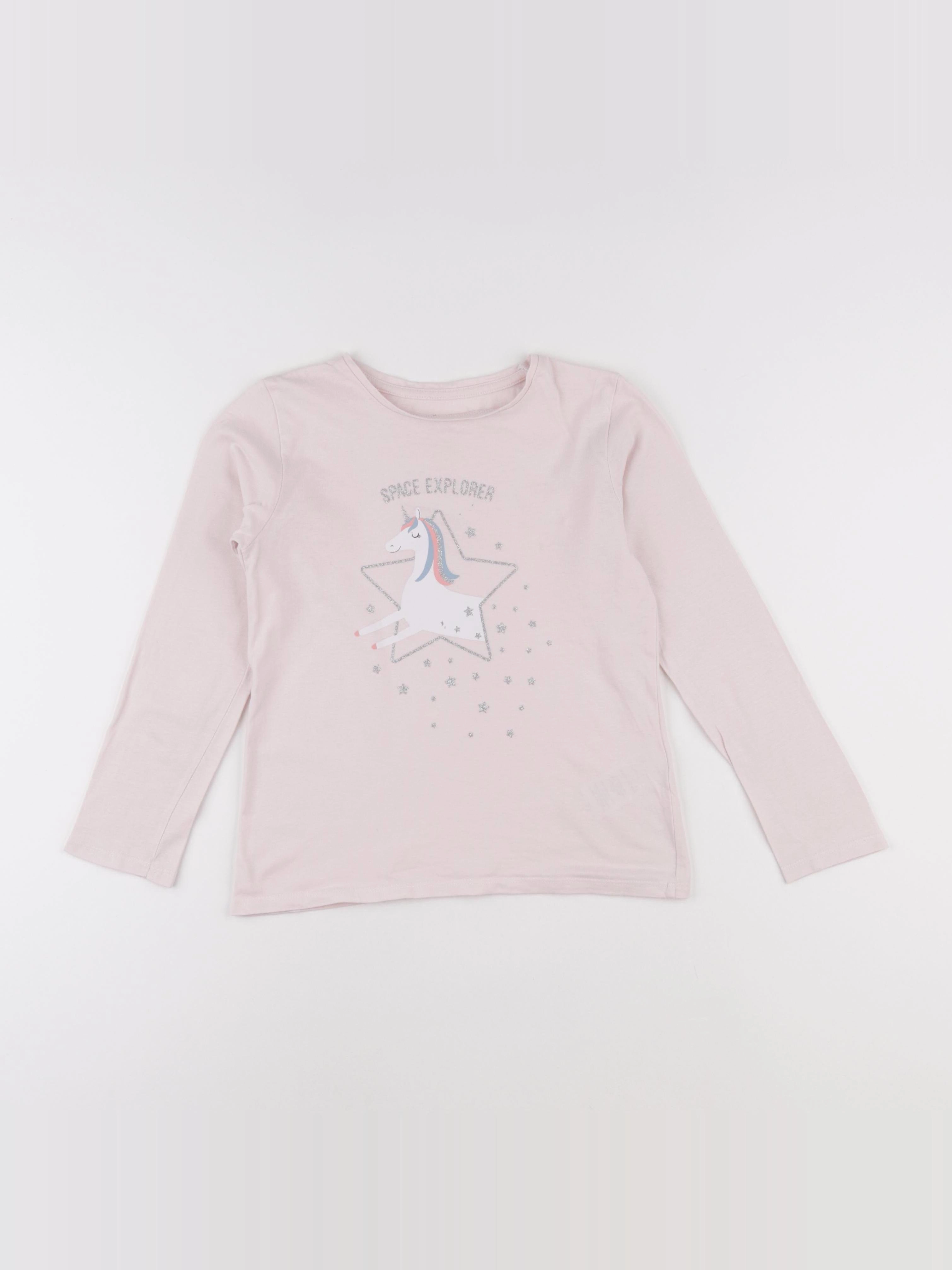 Vertbaudet - tee-shirt rose - 8 ans