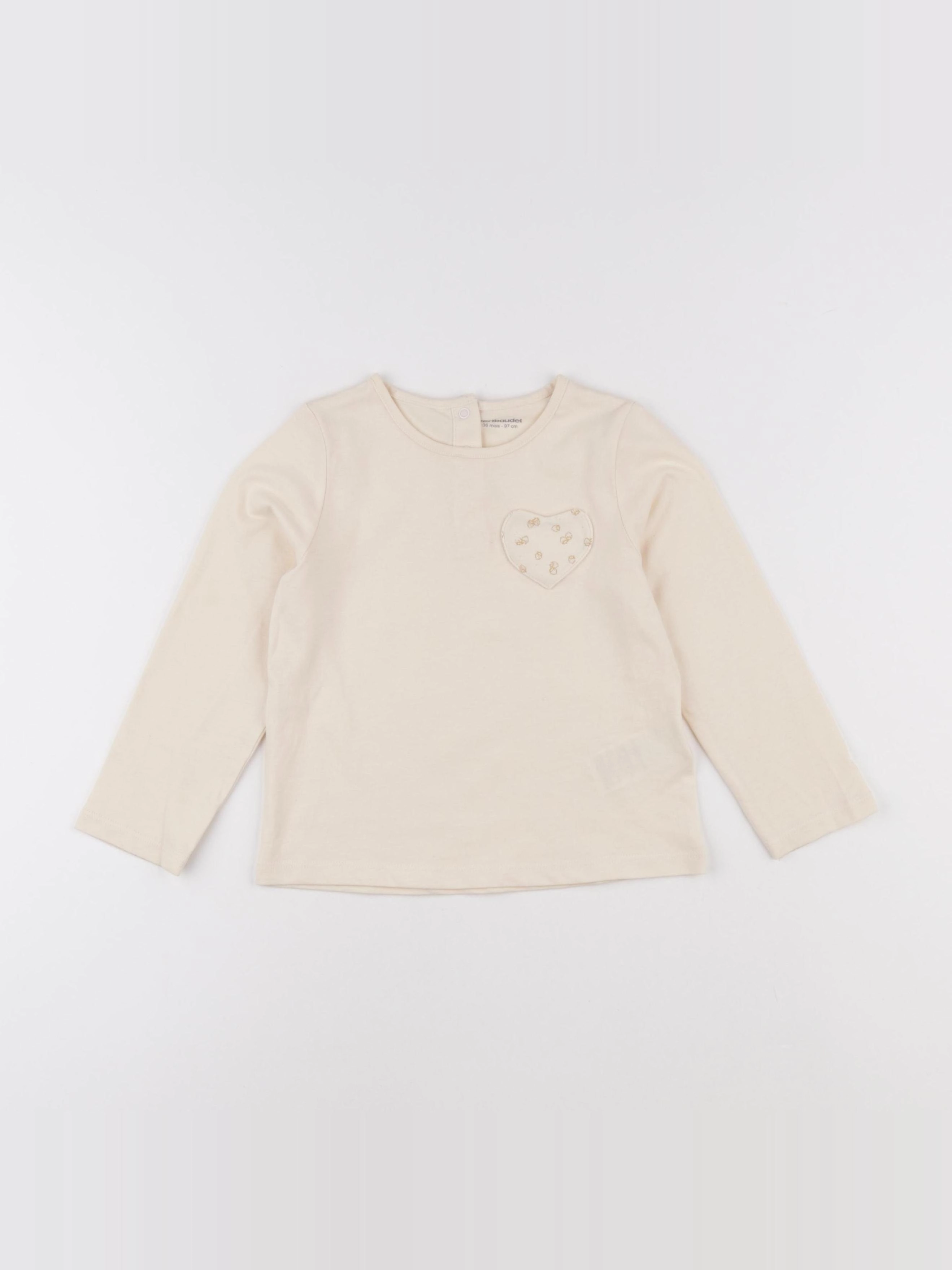 Vertbaudet - tee-shirt jaune - 36 mois