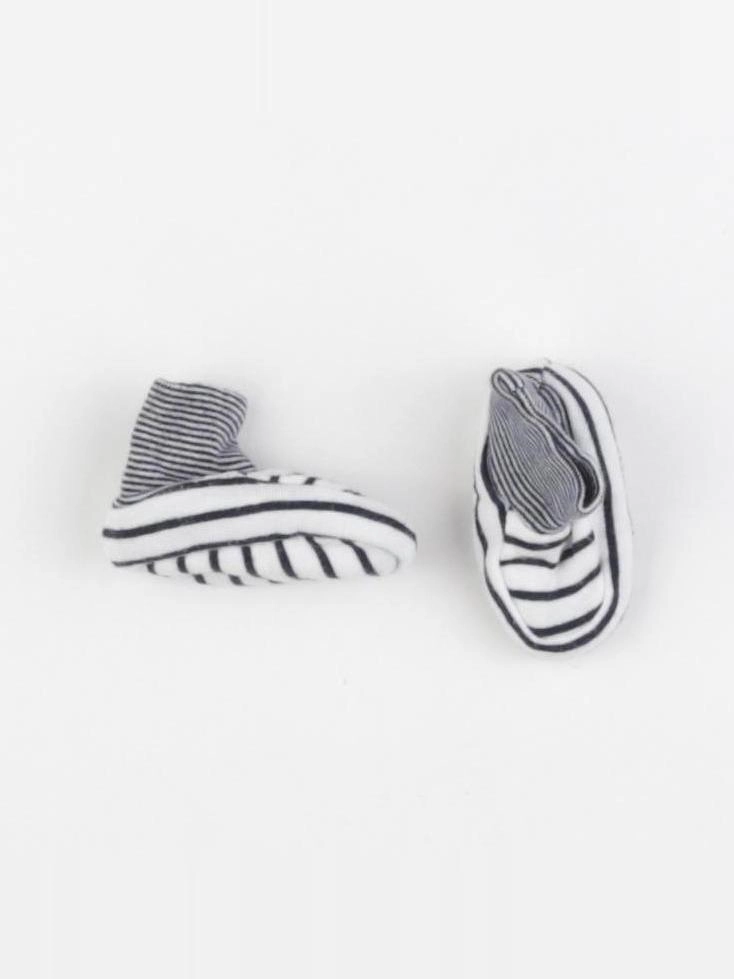 Petit Bateau - chaussons blanc, bleu - pointure 15/16