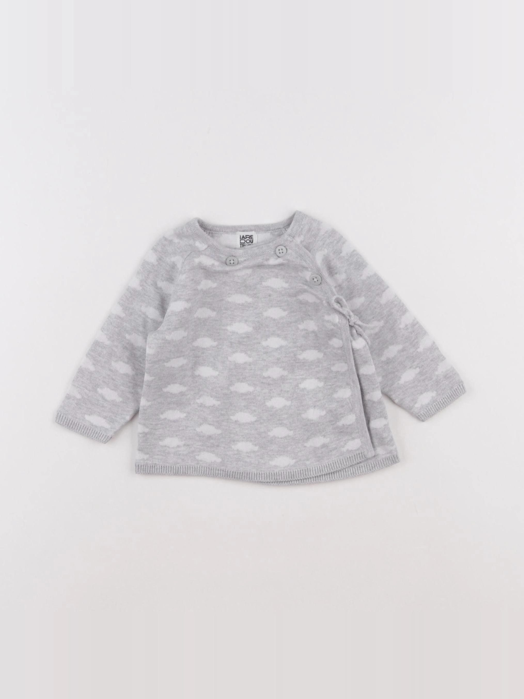 La Redoute - pull gris - 3 mois