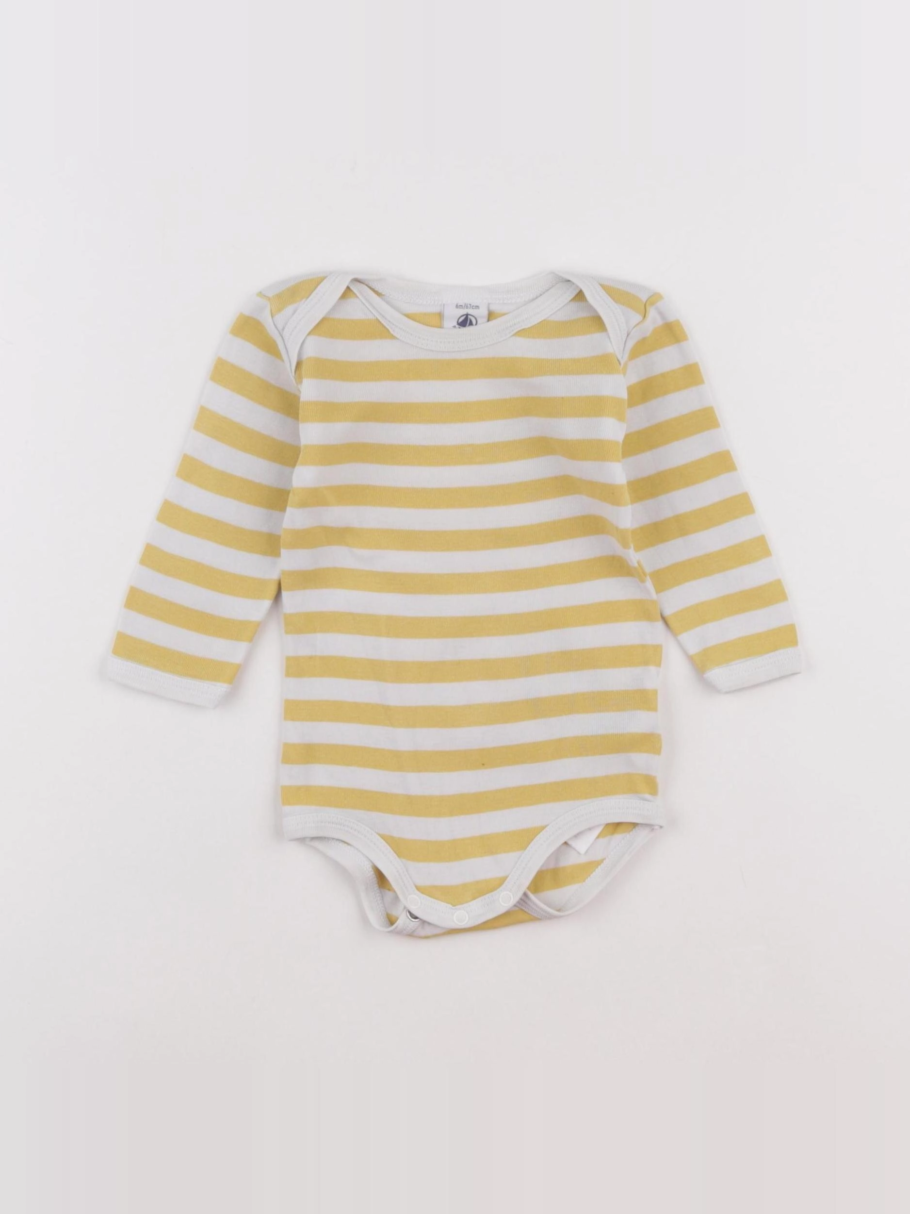 Petit Bateau - body jaune - 6 mois