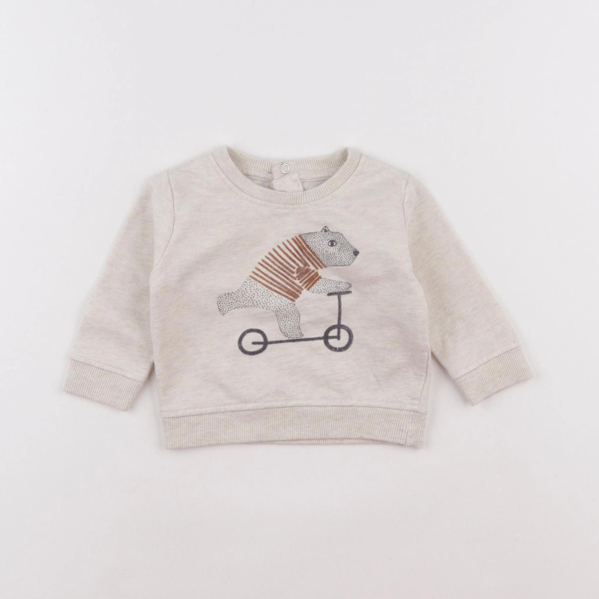 La Redoute - sweat beige - 3 mois