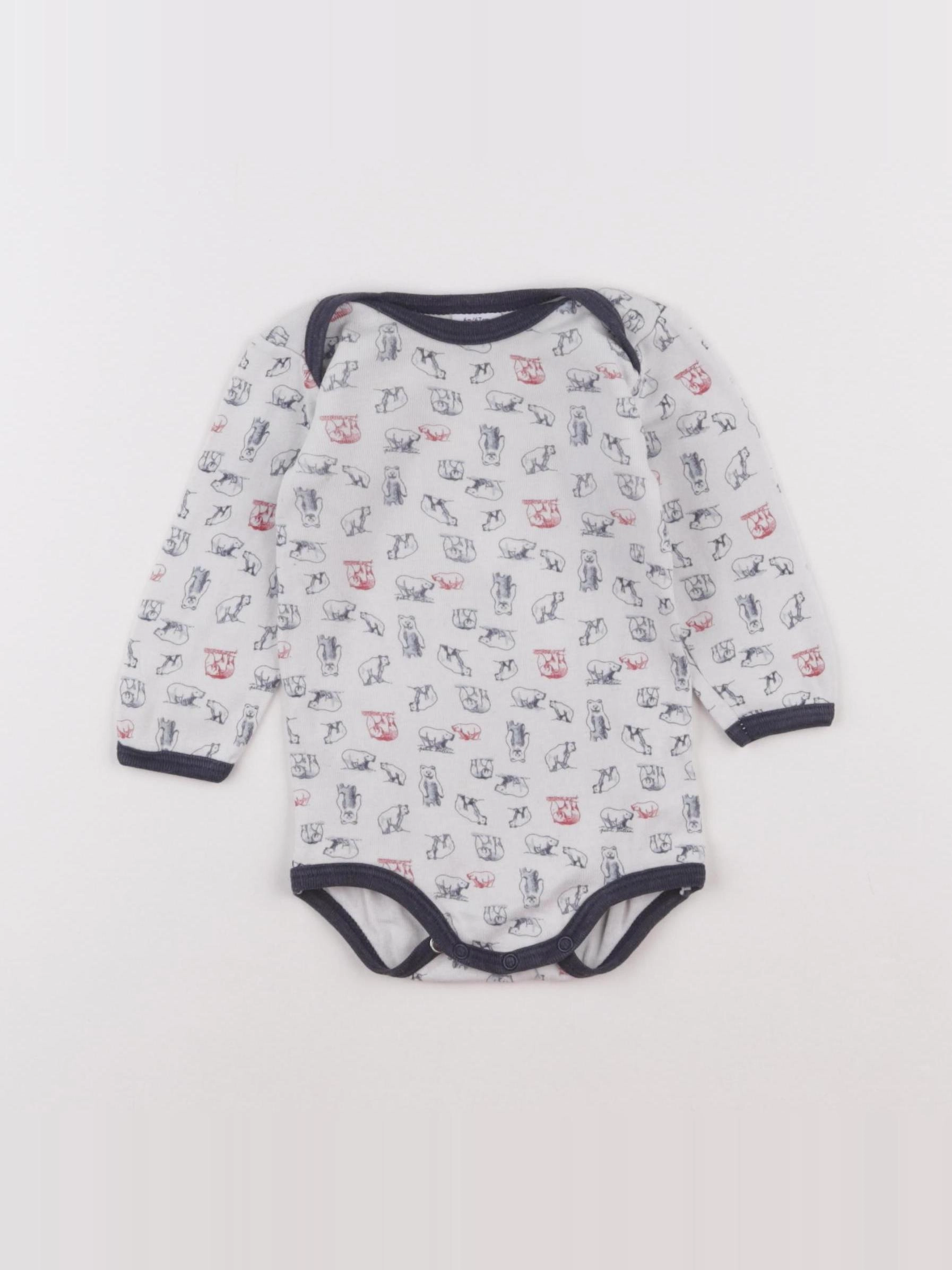Petit Bateau - body bleu - 6 mois