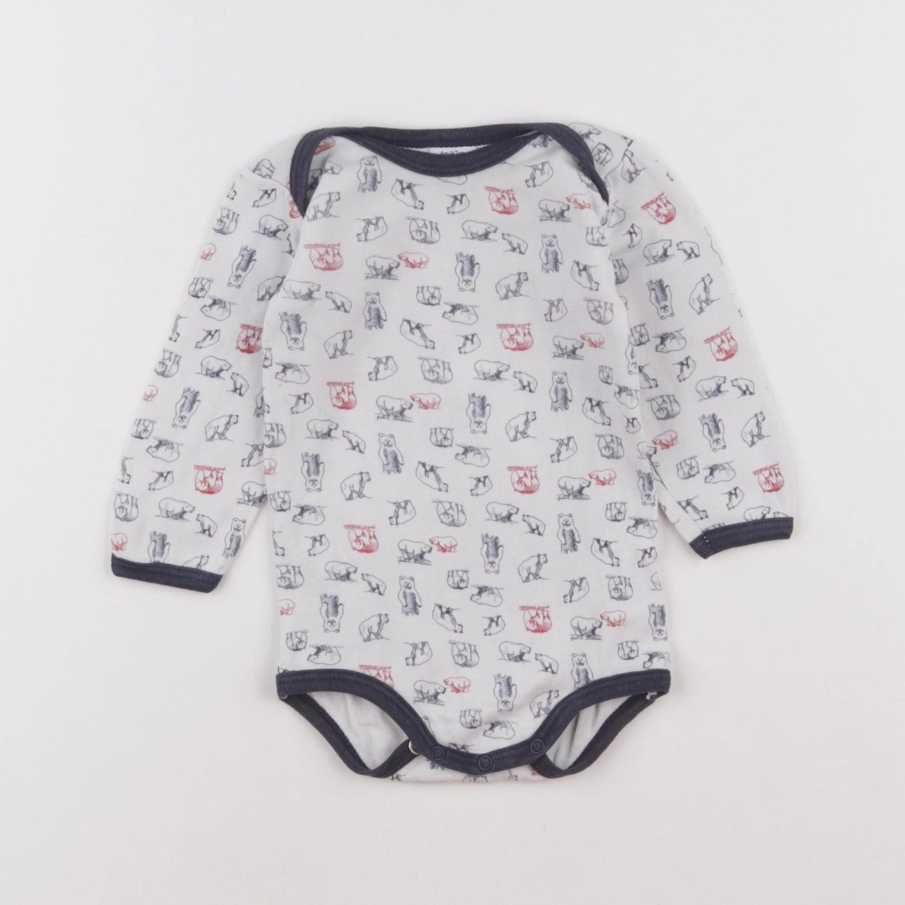 Petit Bateau - body bleu - 6 mois