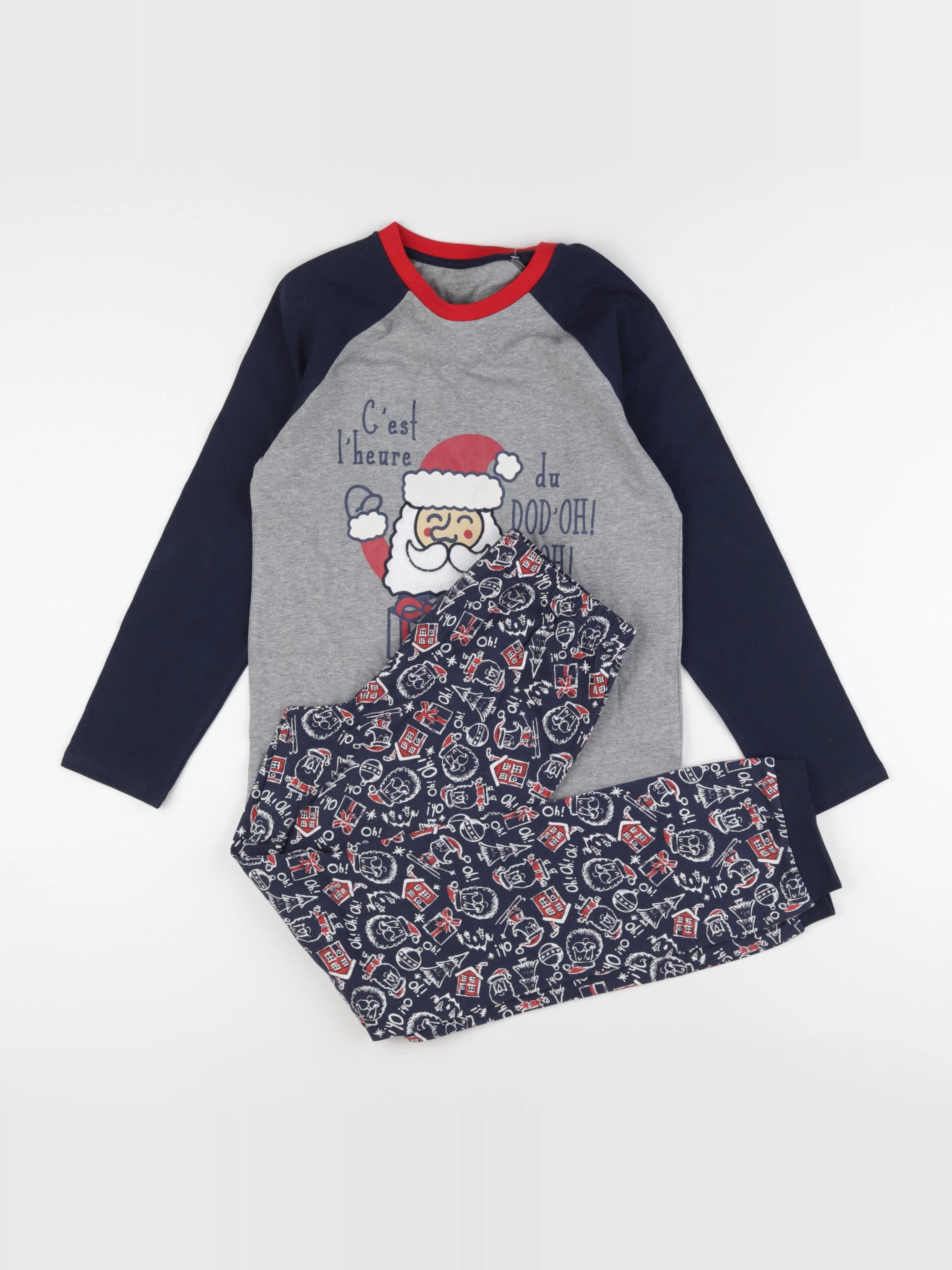 Vertbaudet - pyjama bleu, gris (état neuf) - 12 ans