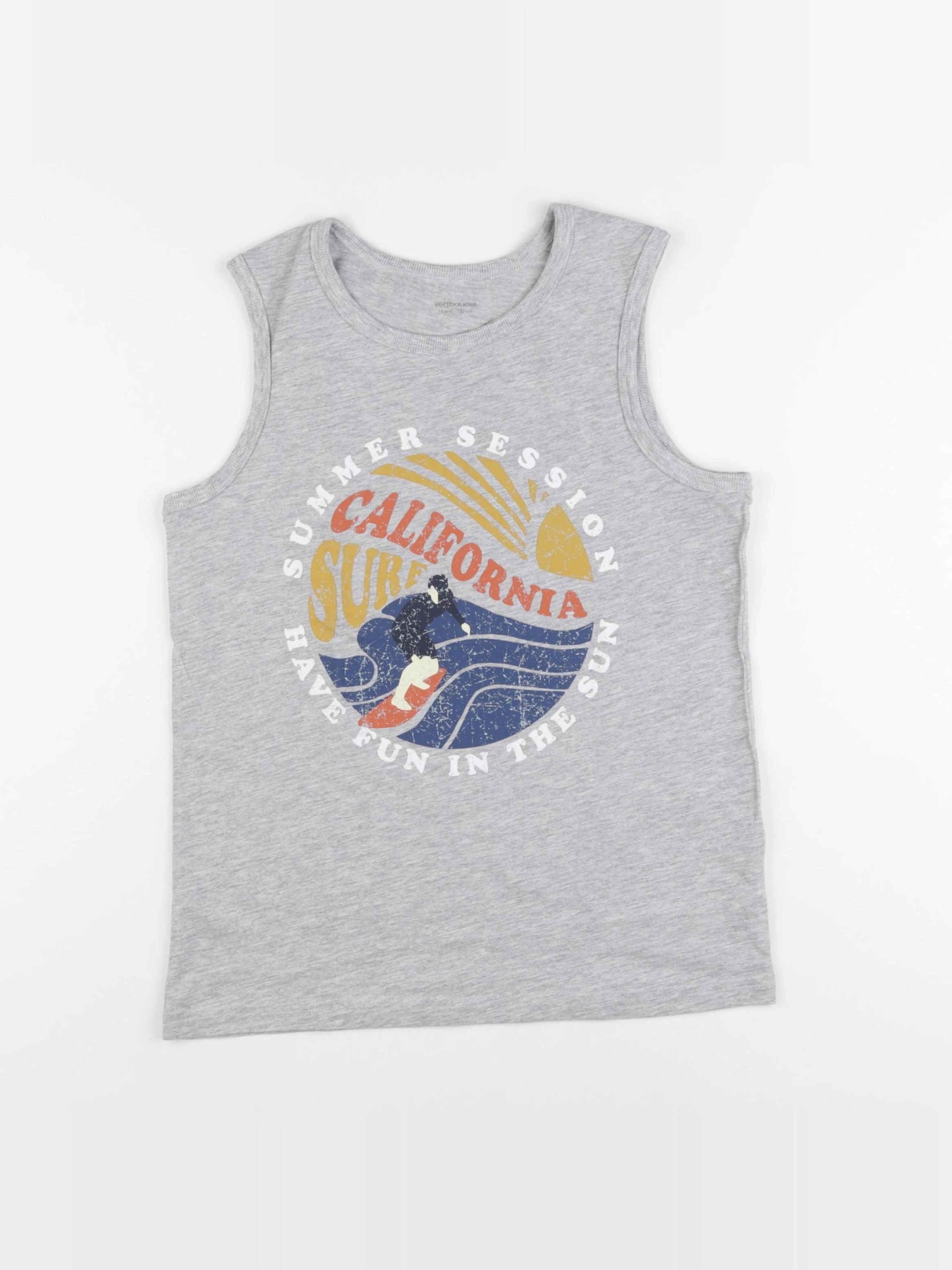 Vertbaudet - débardeur gris - 12 ans