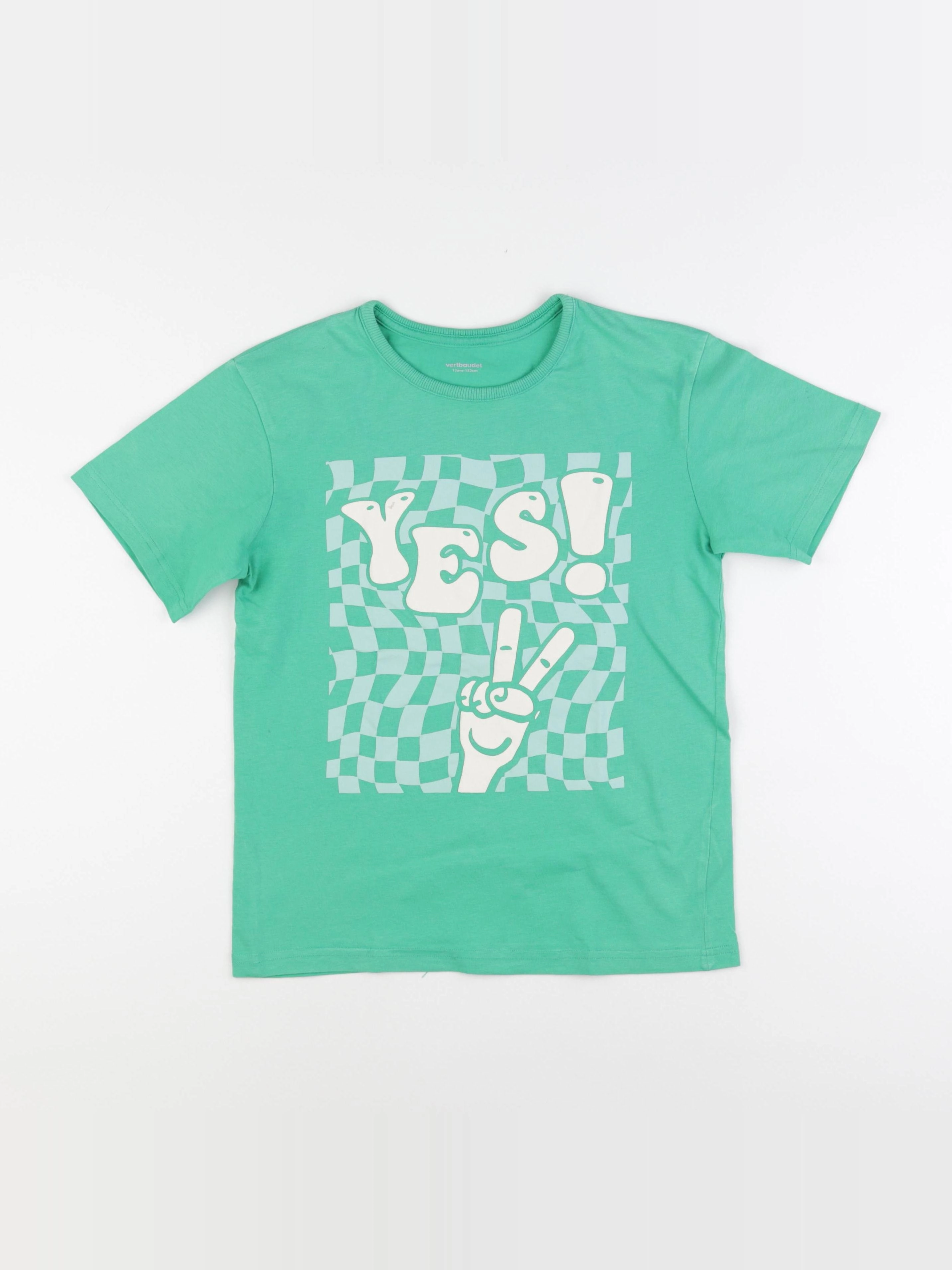 Vertbaudet - tee-shirt vert - 12 ans