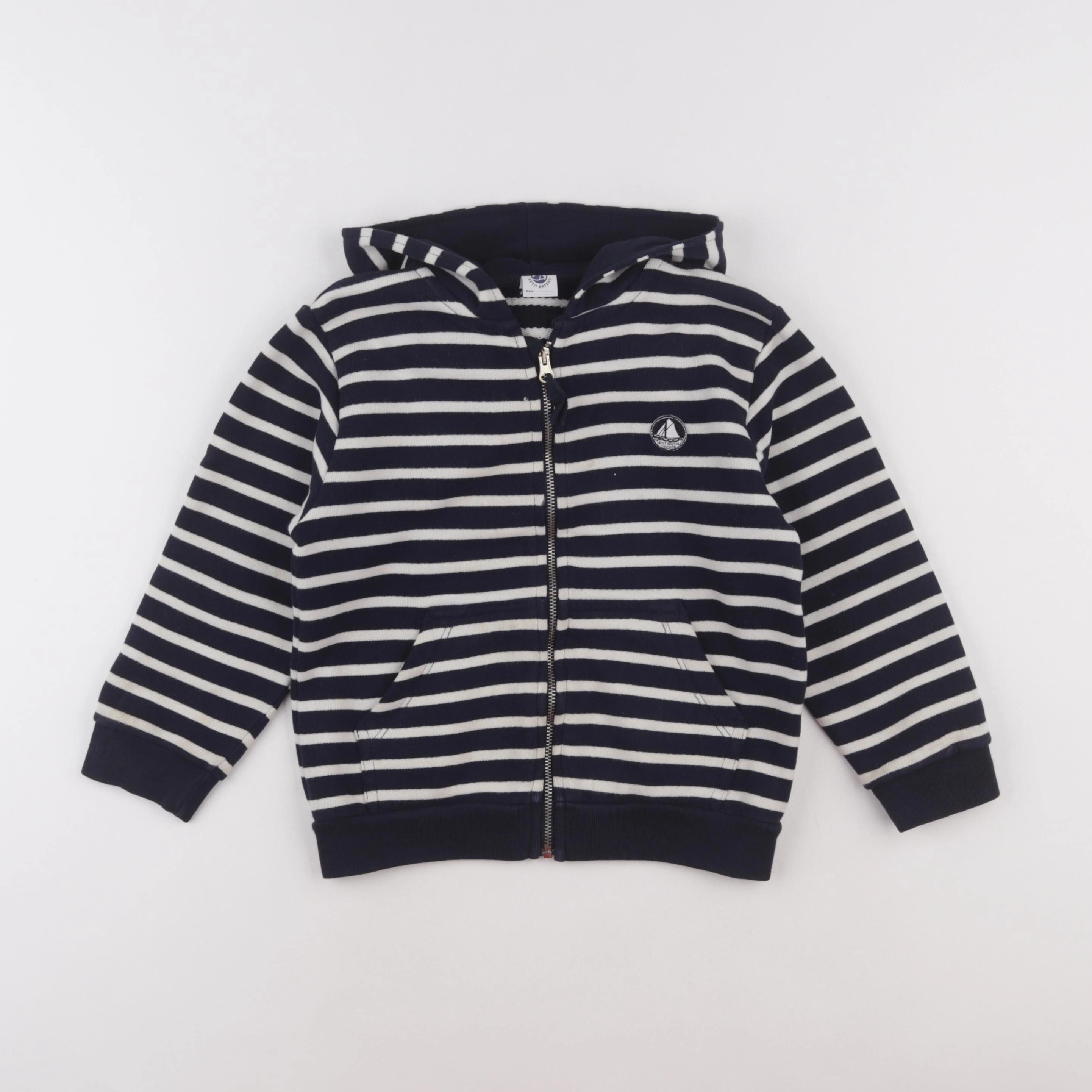 Petit Bateau - sweat bleu - 5 ans