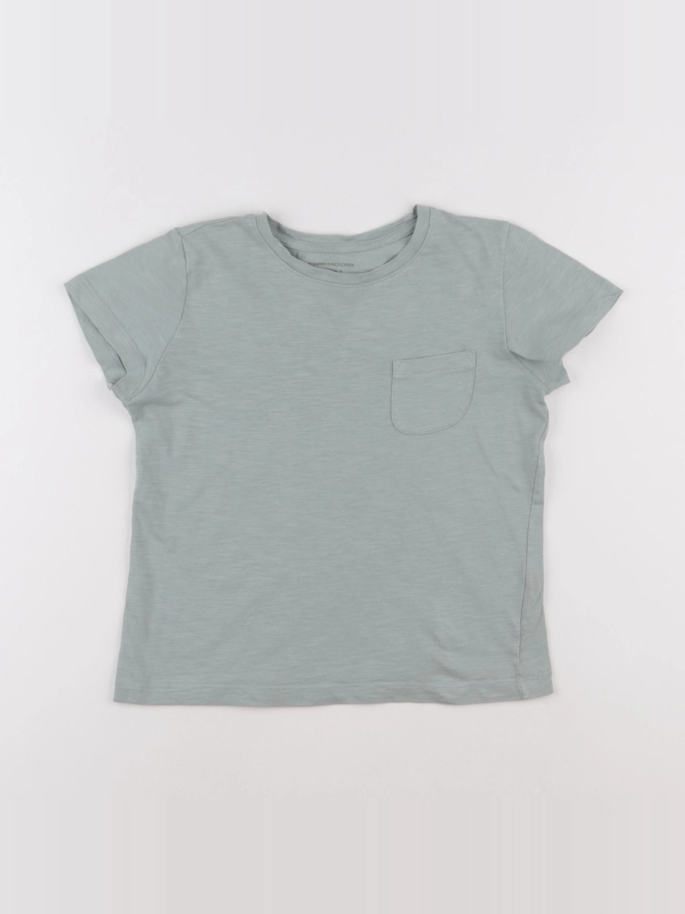 Monoprix - tee-shirt bleu, vert - 8 ans