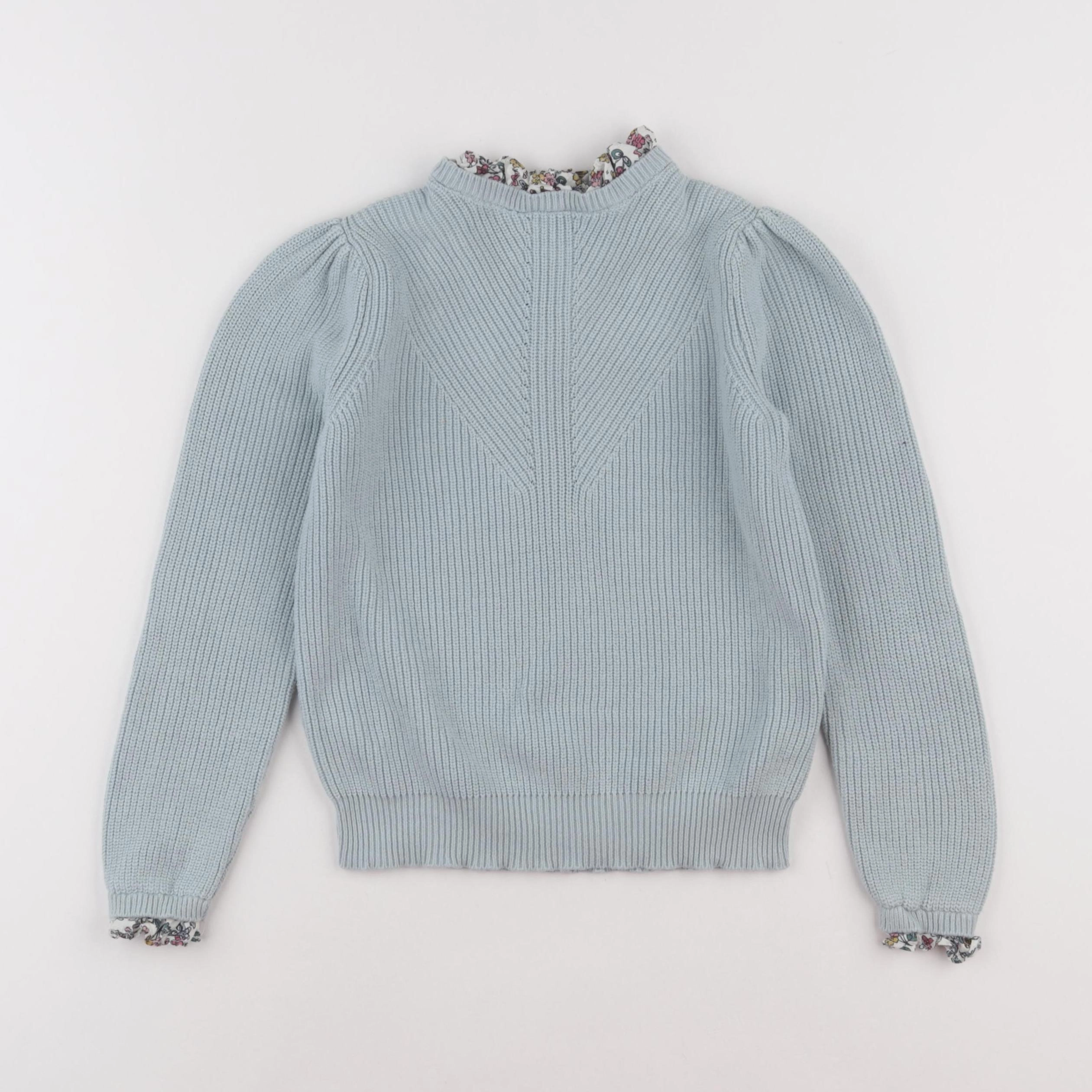 Monoprix - pull bleu - 8 ans