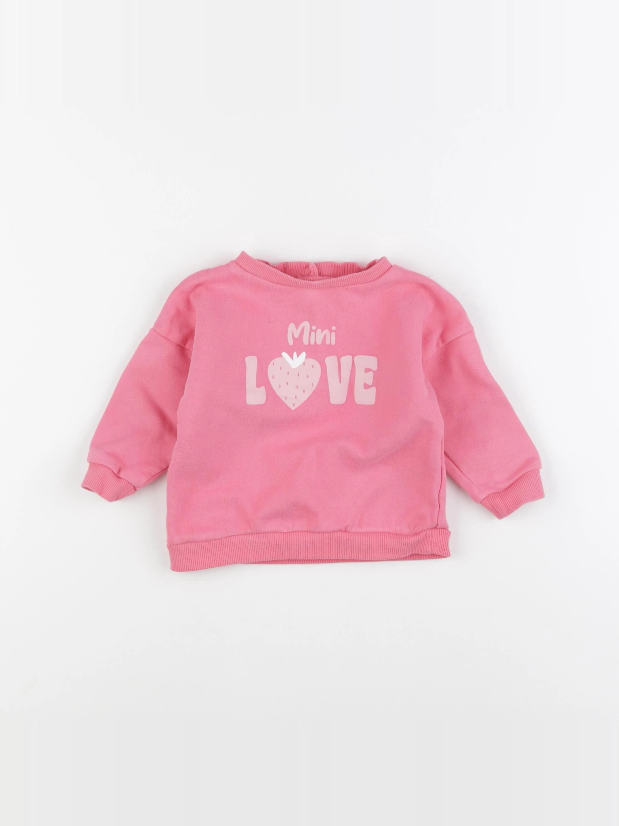 Vertbaudet - sweat rose - 9 mois