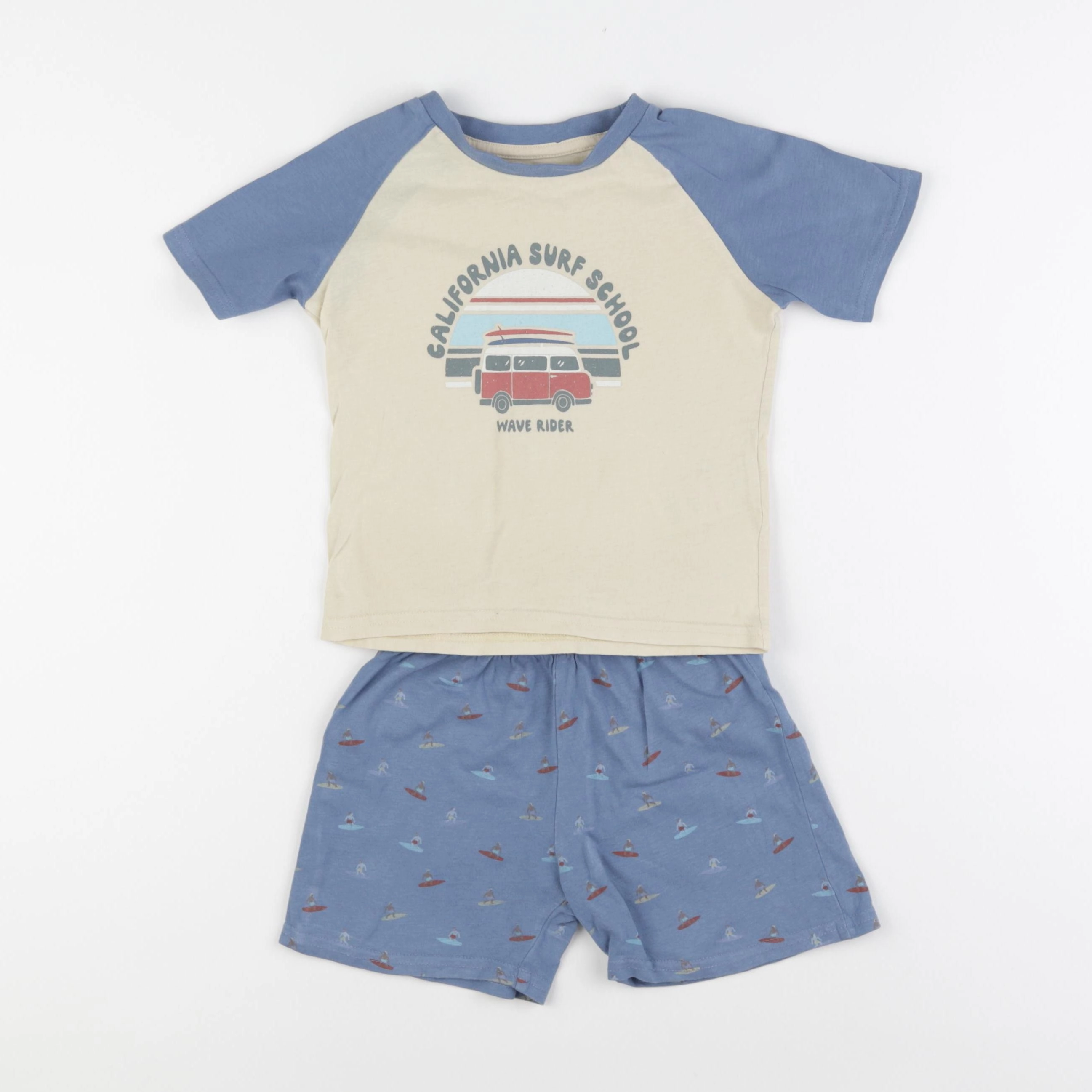 Vertbaudet - pyjama coton bleu - 4 ans