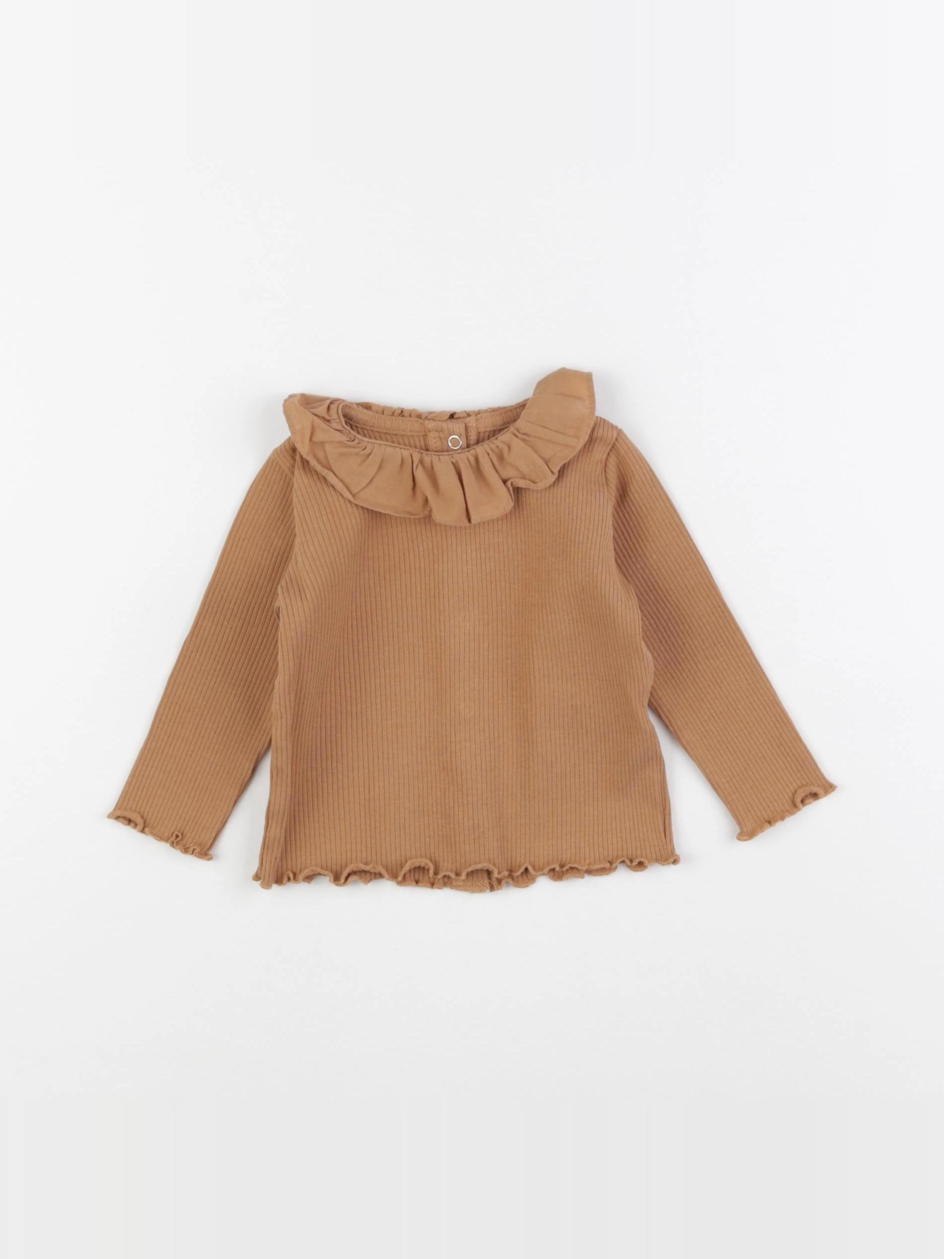 Vertbaudet - tee-shirt marron - 9 mois