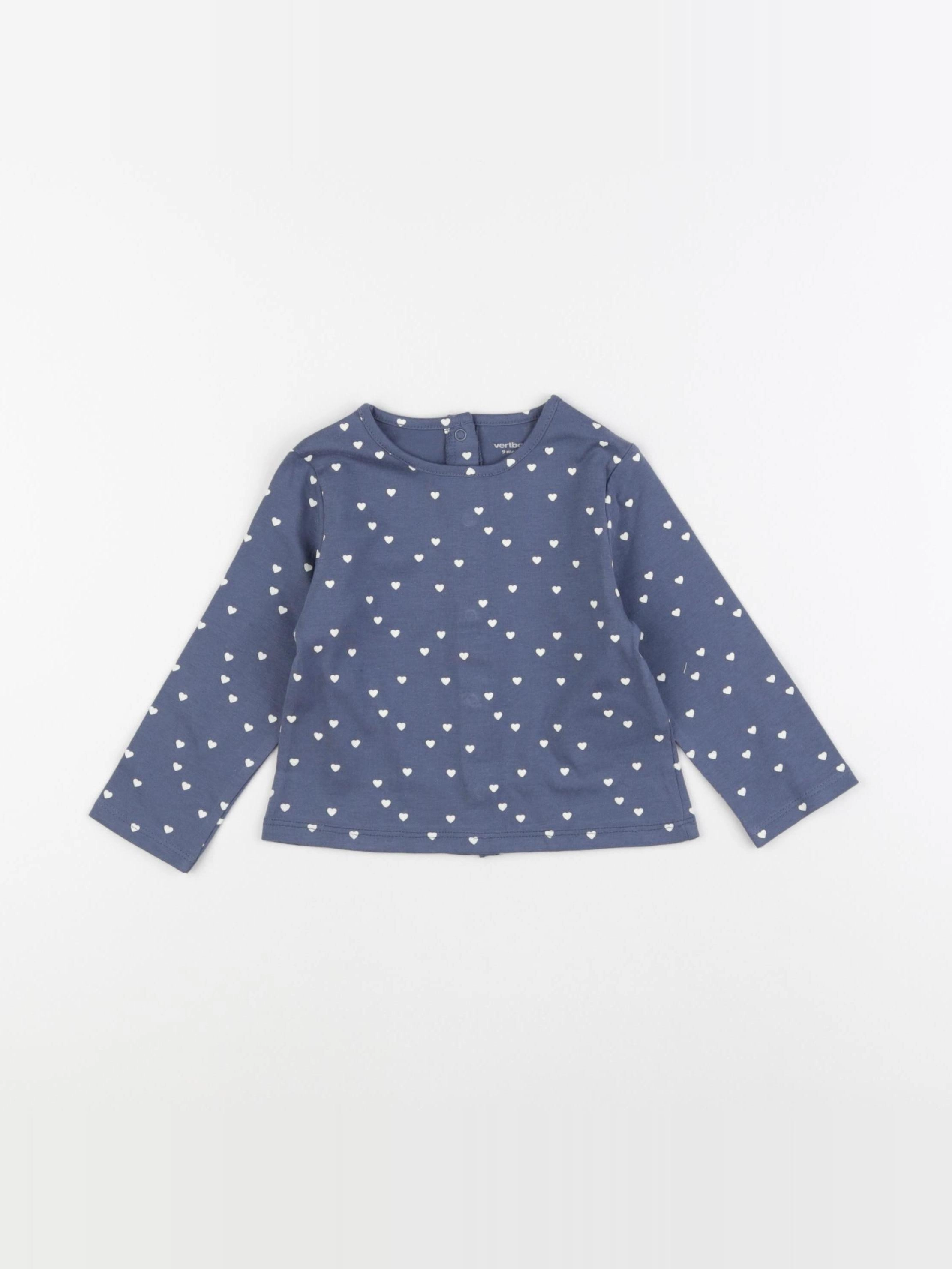 Vertbaudet - tee-shirt bleu - 9 mois