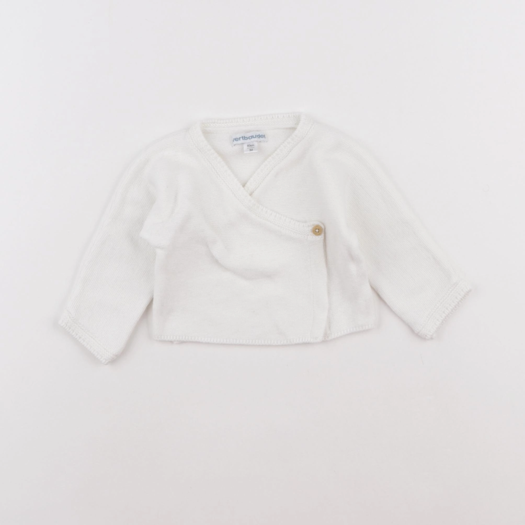 Vertbaudet - gilet blanc - 3 mois