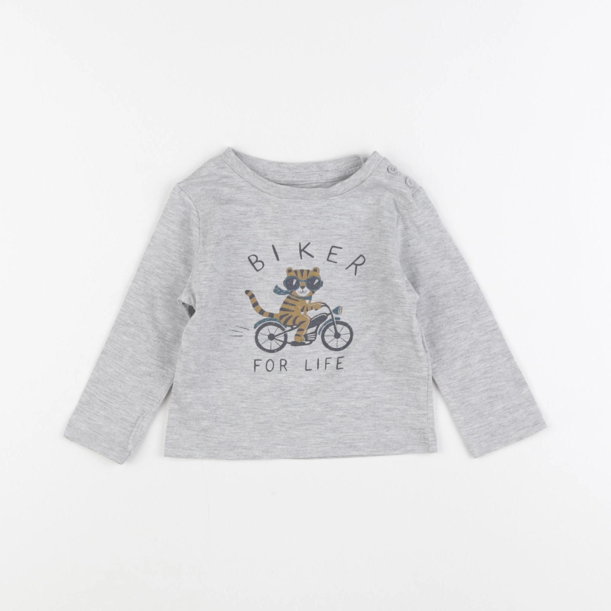 Vertbaudet - tee-shirt gris - 9 mois