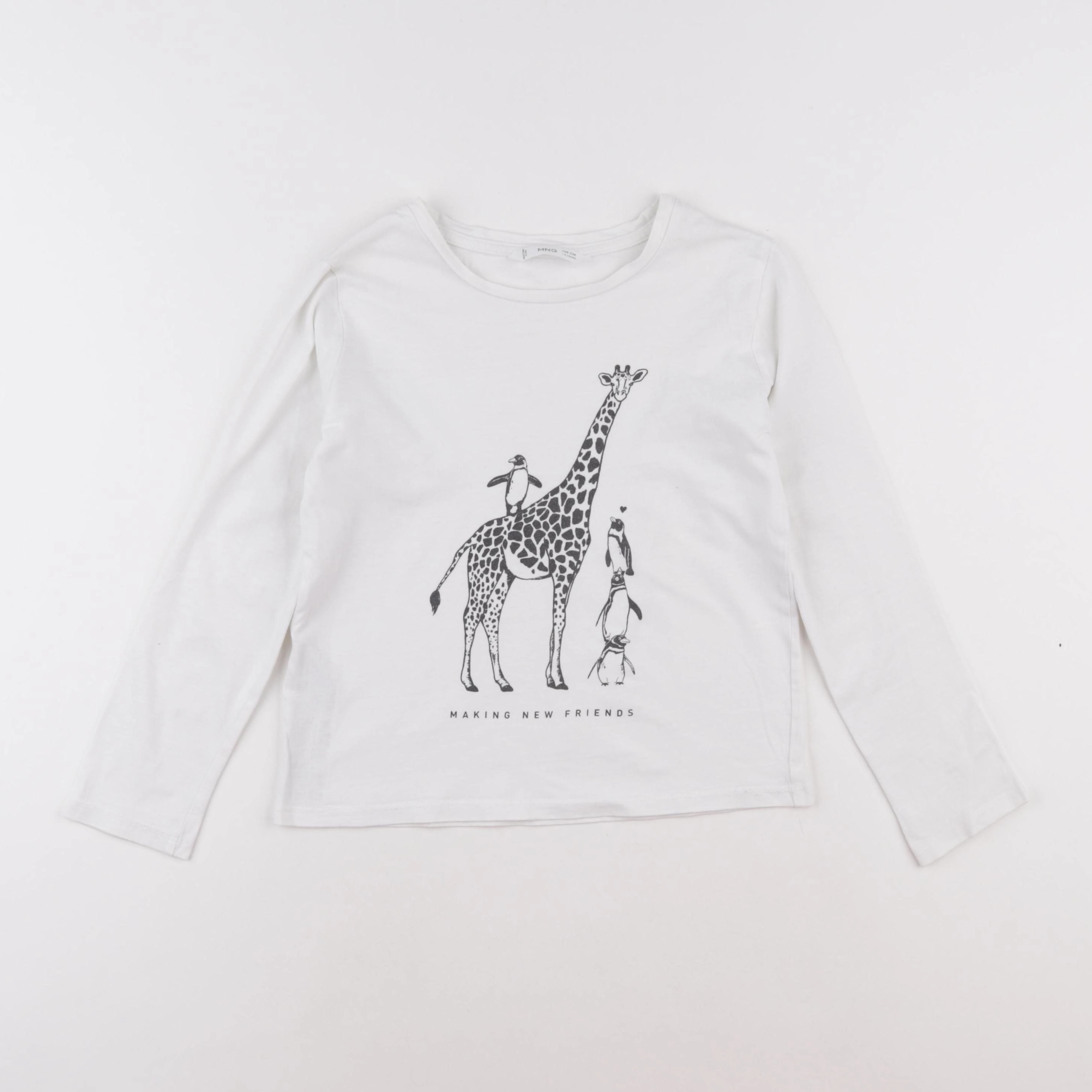 Mango - tee-shirt blanc - 7/8 ans