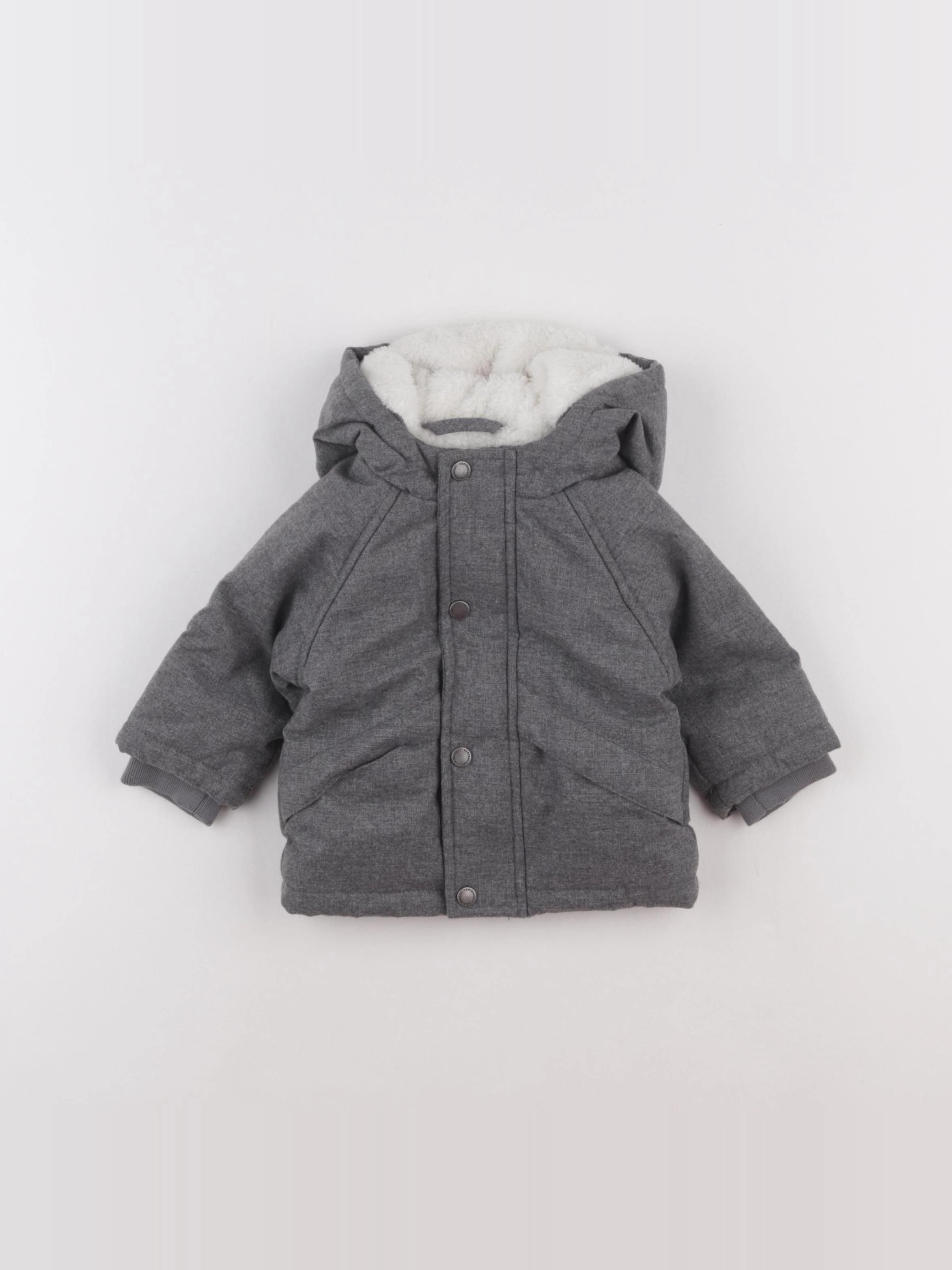 Vertbaudet - manteau gris - 3 mois