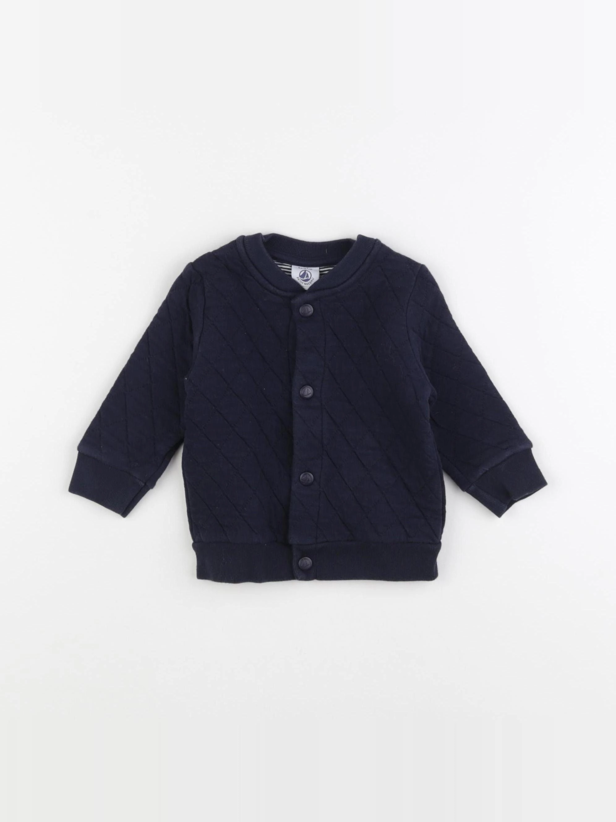 Petit Bateau - sweat bleu - 6 mois