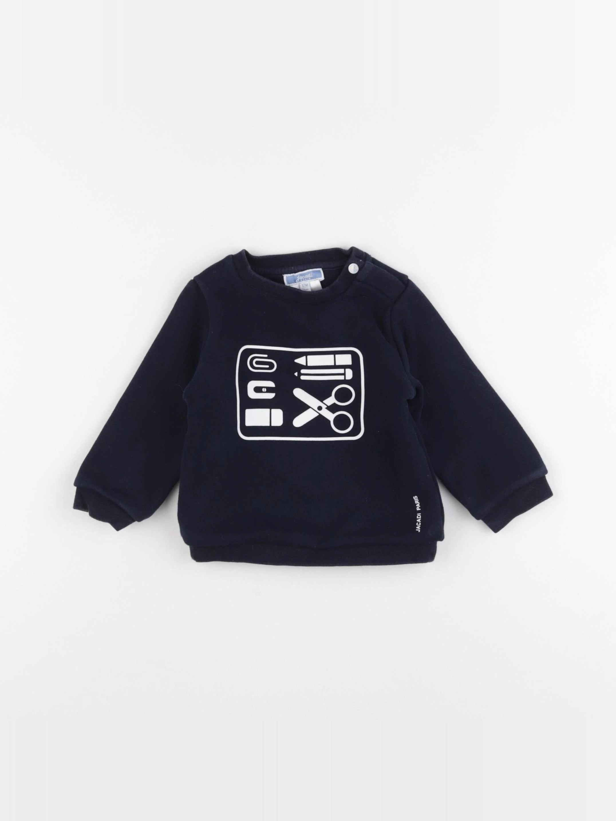 Jacadi - sweat bleu - 12 mois