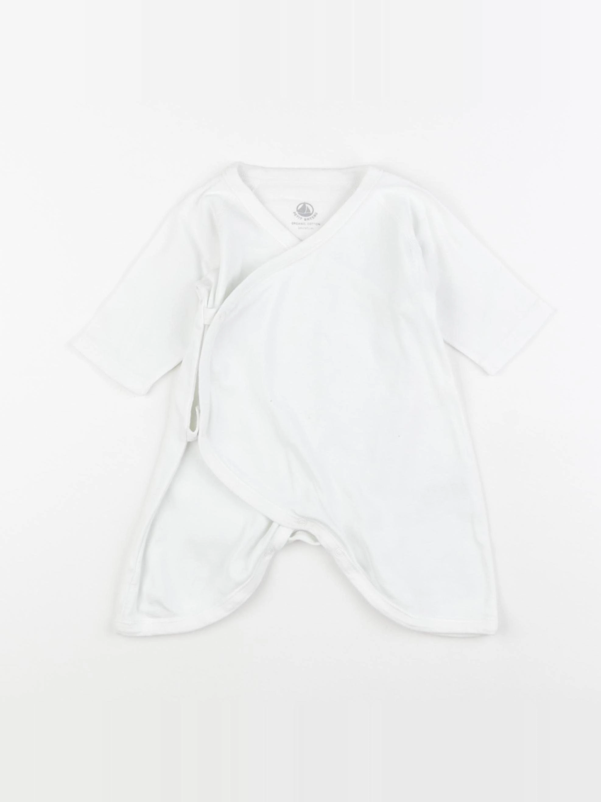 Petit Bateau - pyjama coton blanc - 3 mois