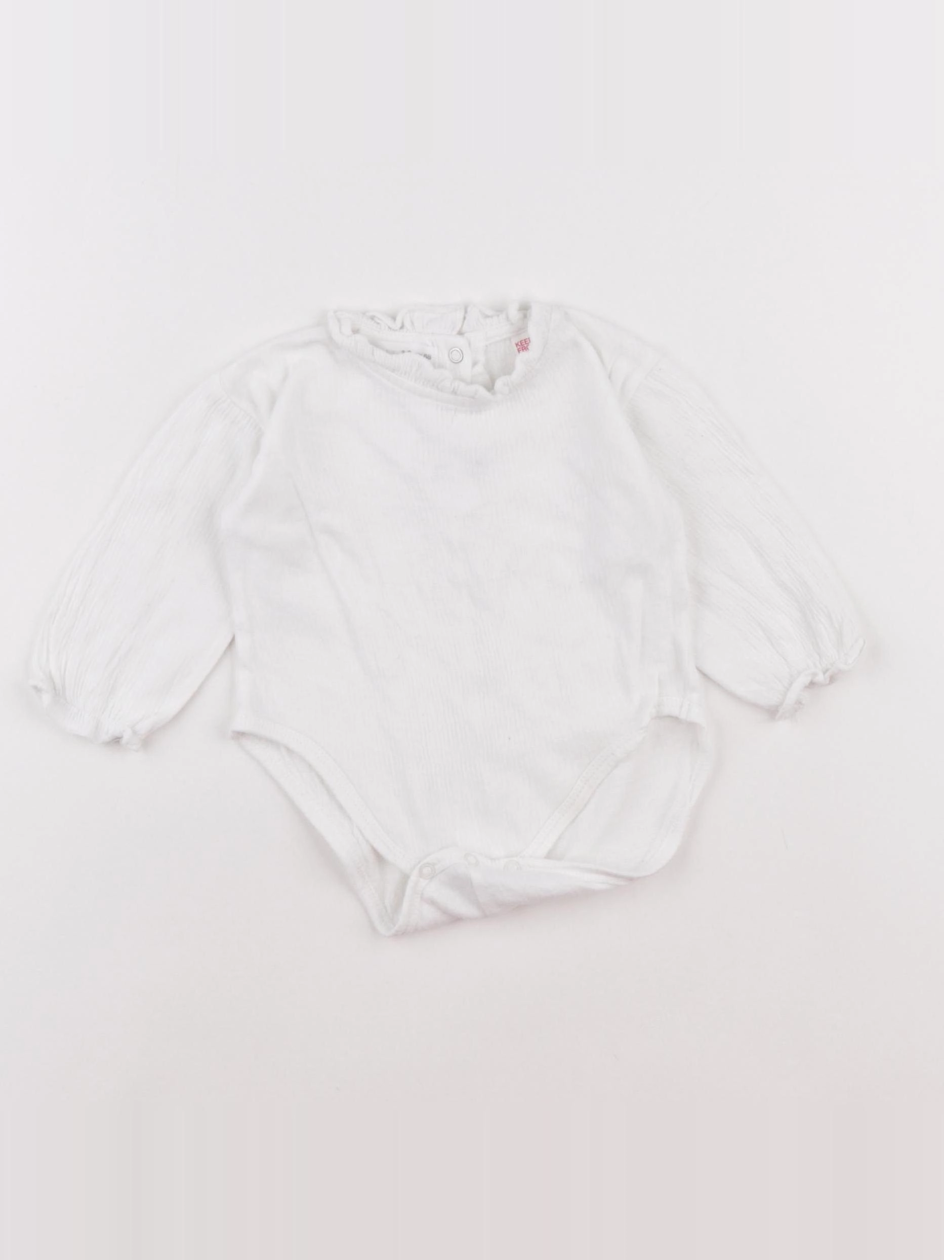 Zara - body à col blanc - 3/6 mois