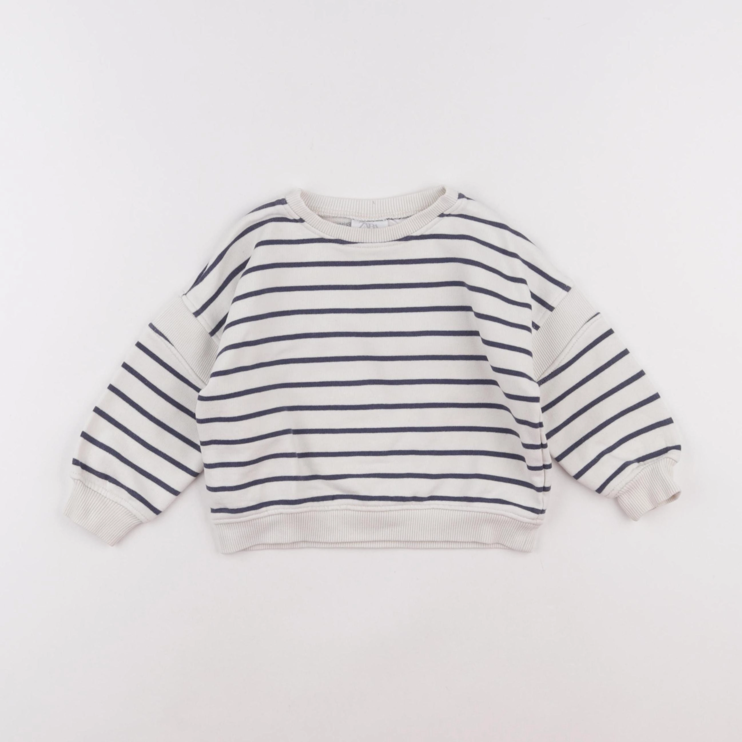 Zara - sweat bleu - 12/9 mois