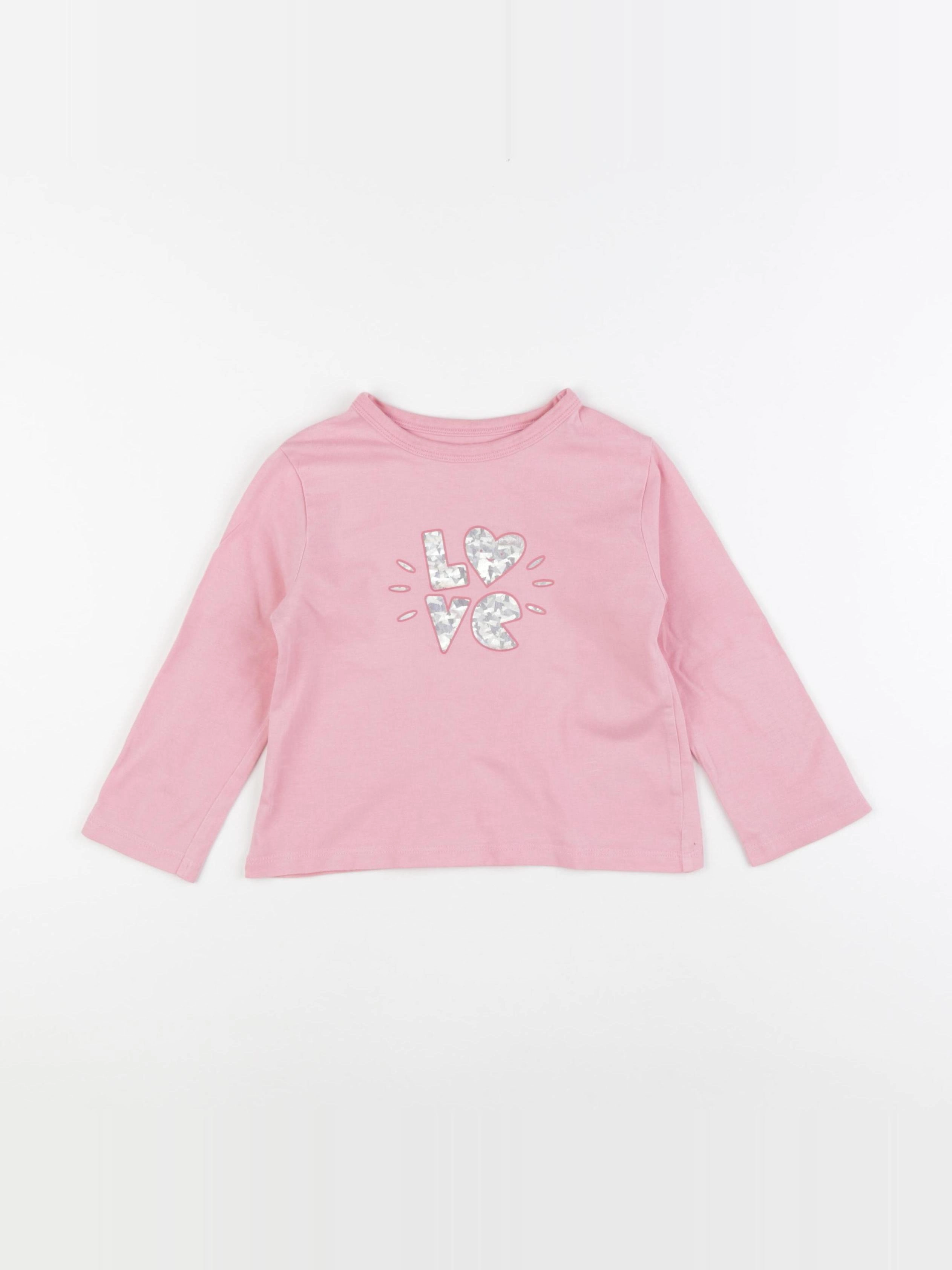 Vertbaudet - tee-shirt rose - 3 ans